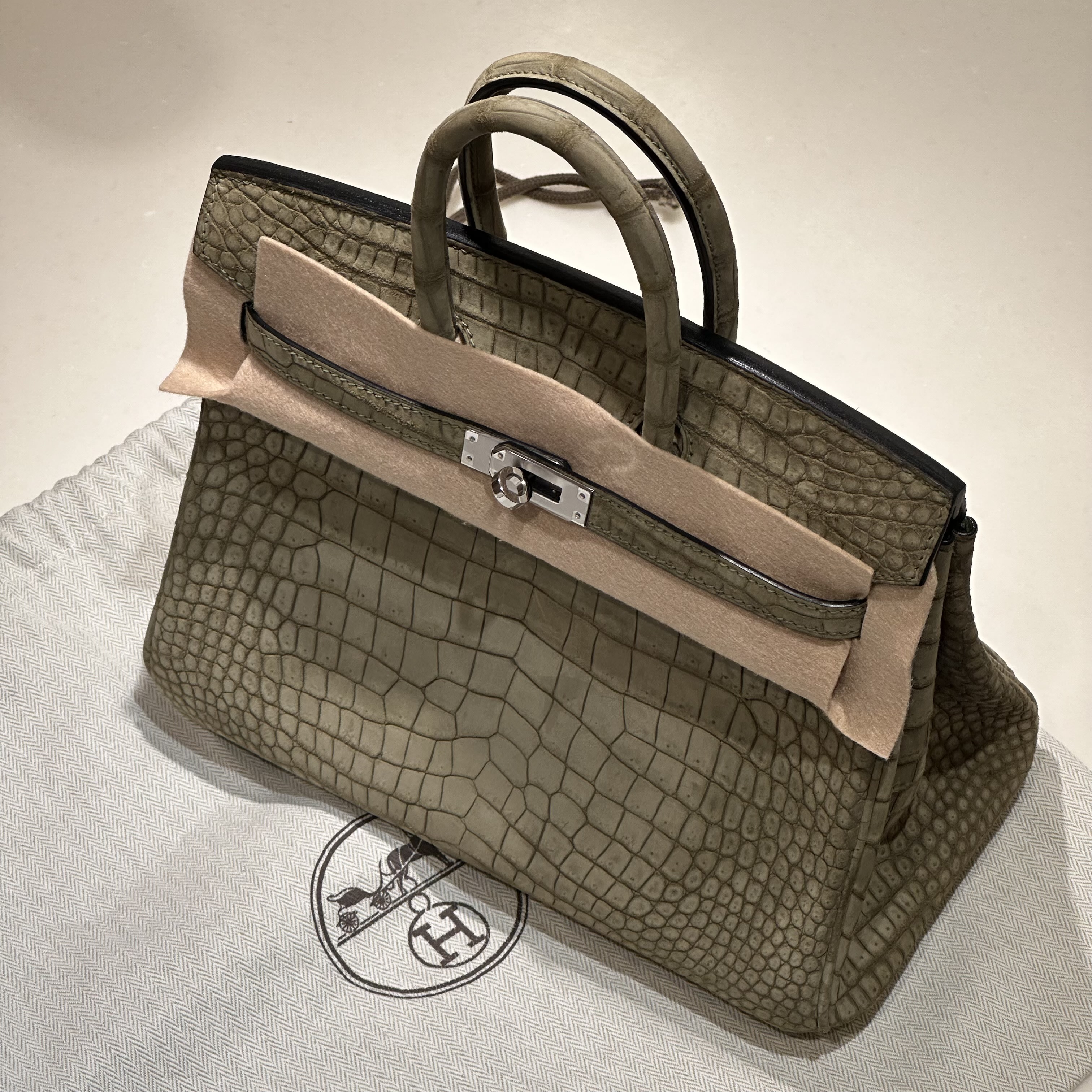 Hermes Birkin 25 cm Porosus Crocodile Leather PHW