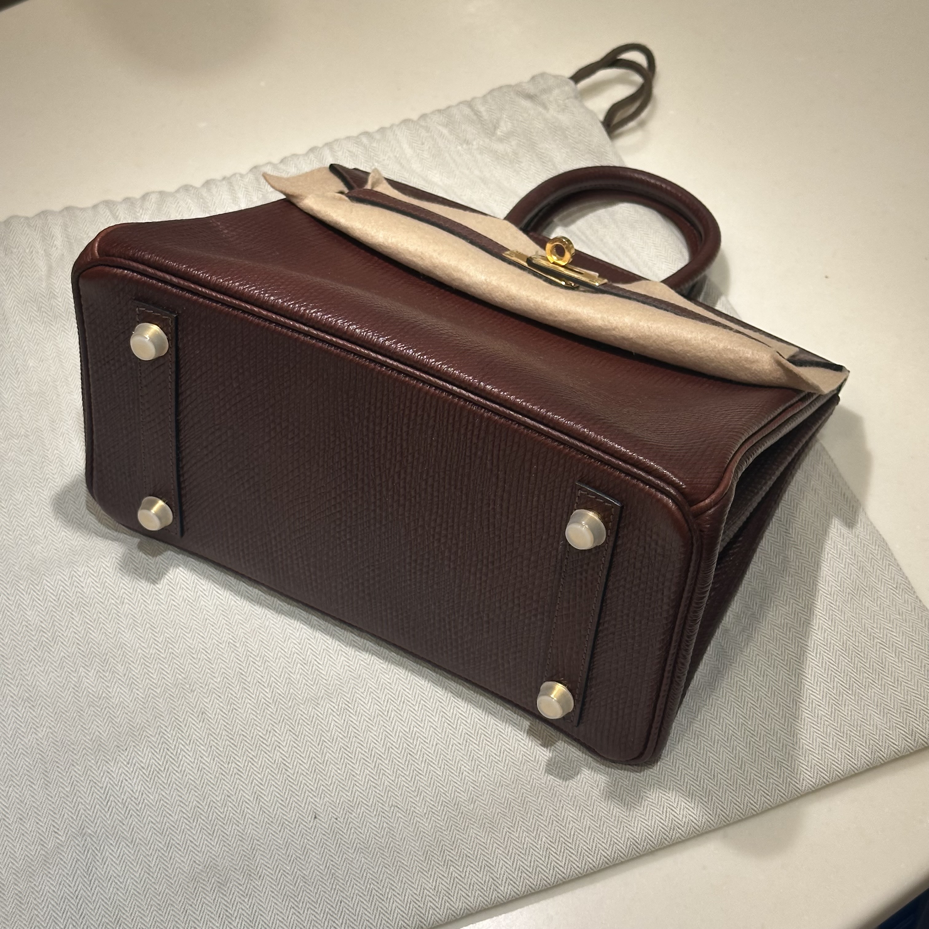 Hermes Birkin 25 cm Volynka Leather GHW миниатюра 5