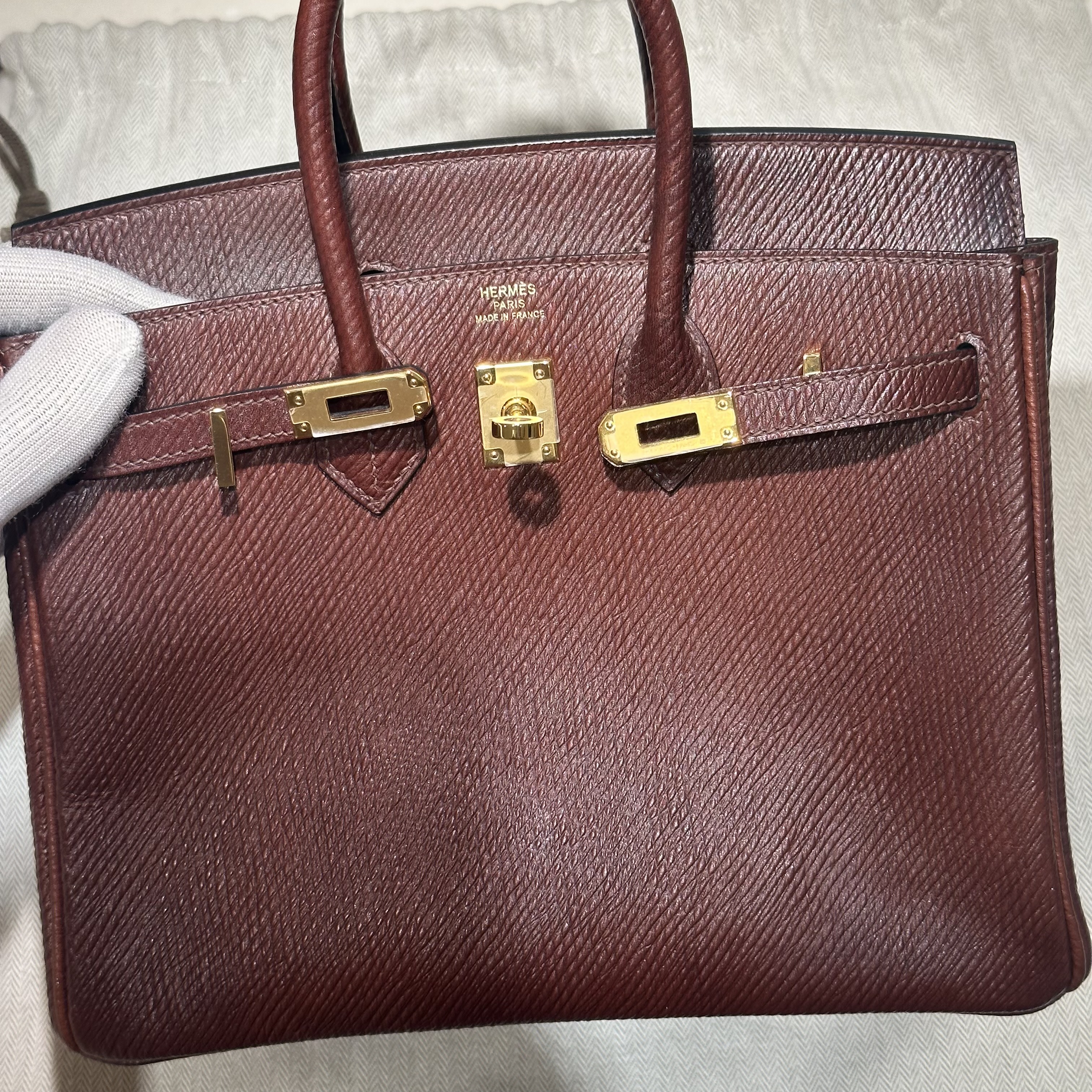 Hermes Birkin 25 cm Volynka Leather GHW миниатюра 3