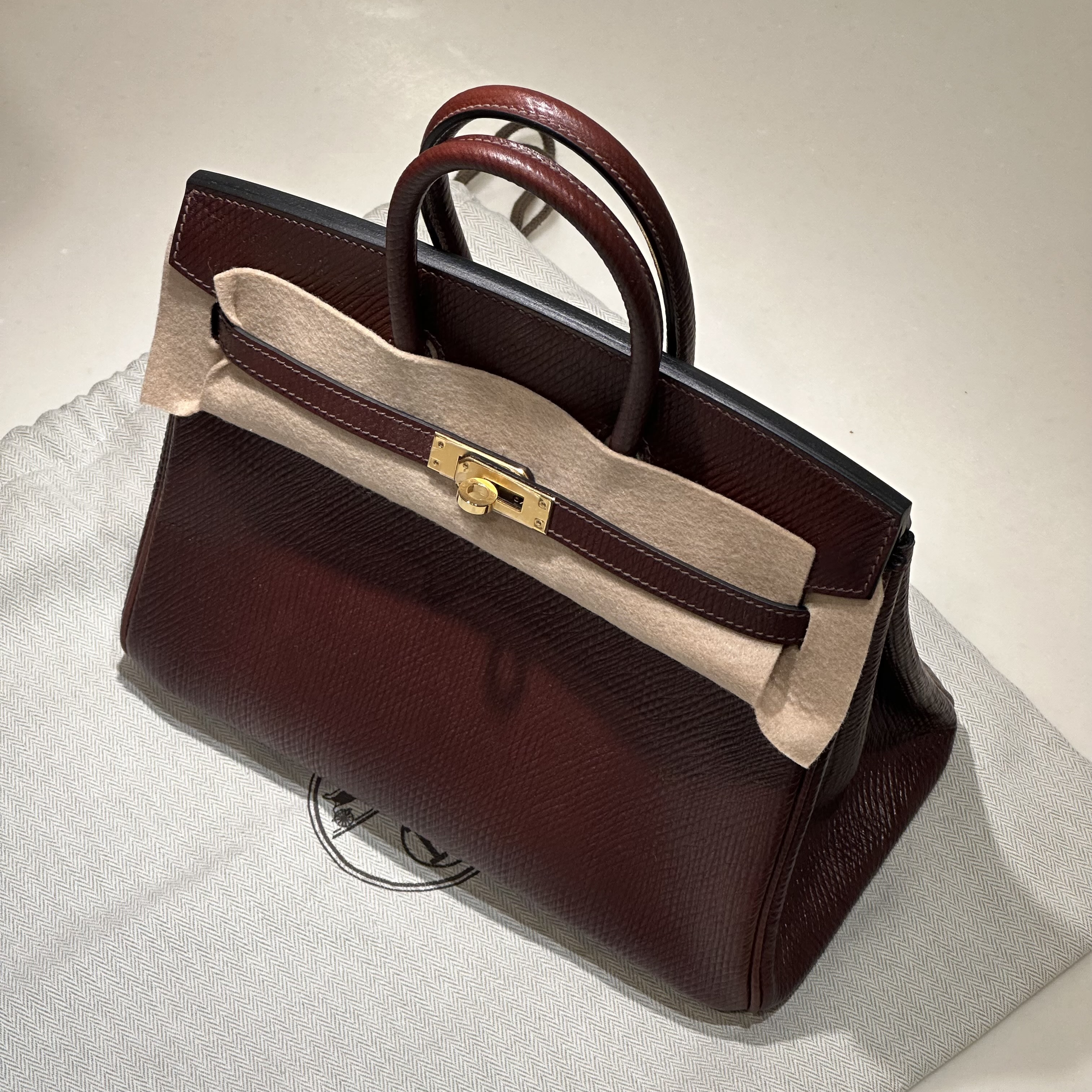 Hermes Birkin 25 cm Volynka Leather GHW