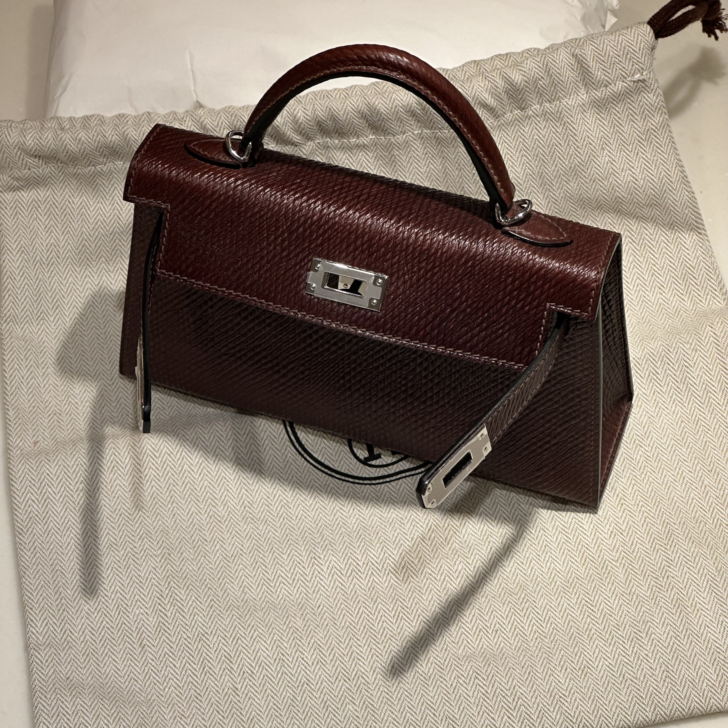 Hermes Mini Kelly Volynka Leather PHW миниатюра 5