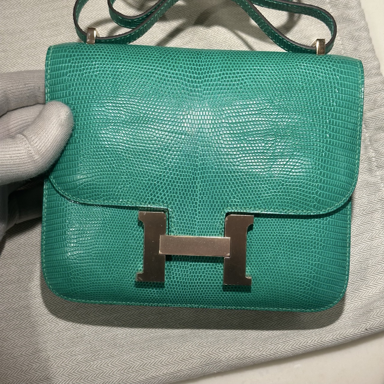 Hermes Constance 18 cm Lizard Leather Rose Gold миниатюра 2