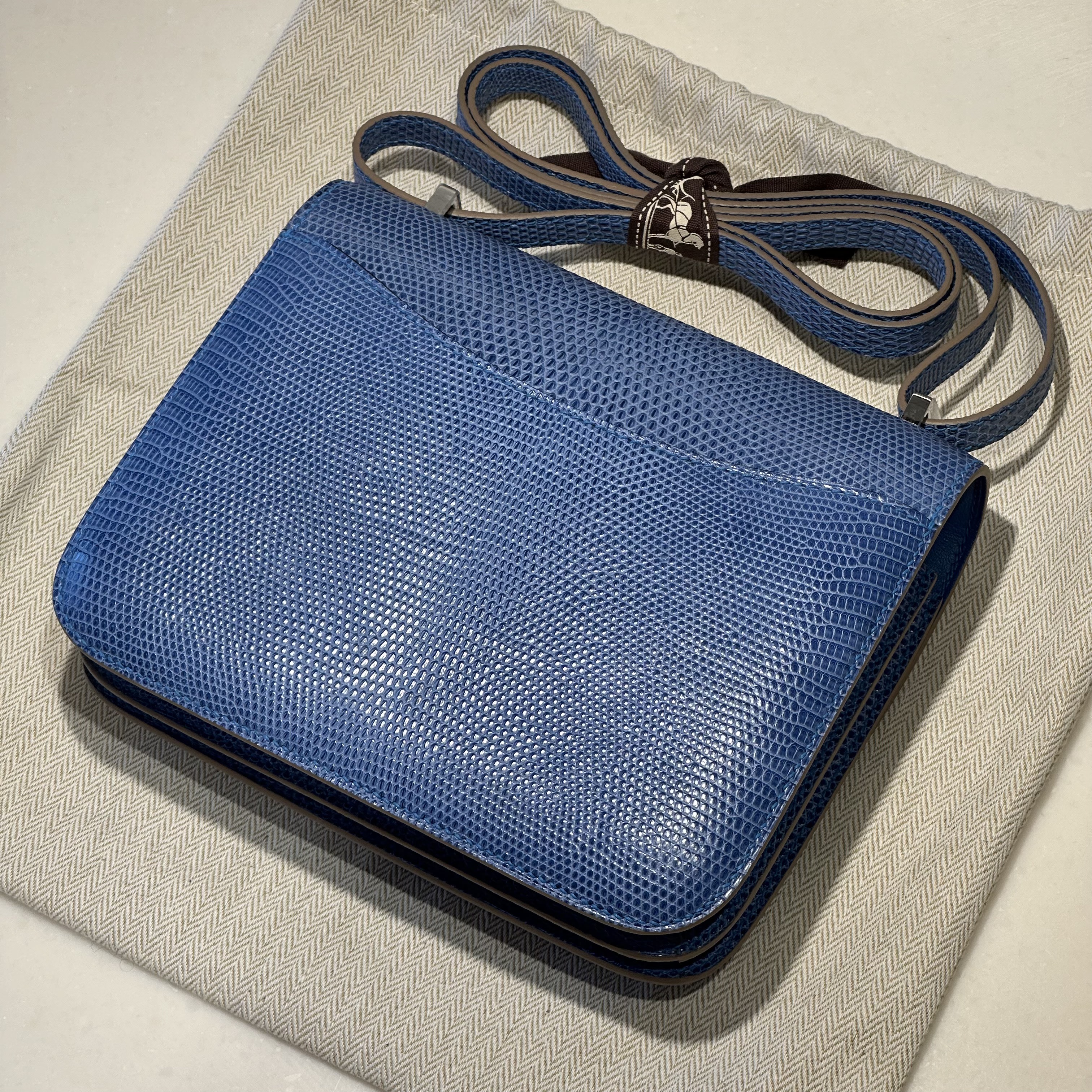 Hermes Constance 18 cm Lizard Leather PHW миниатюра 6