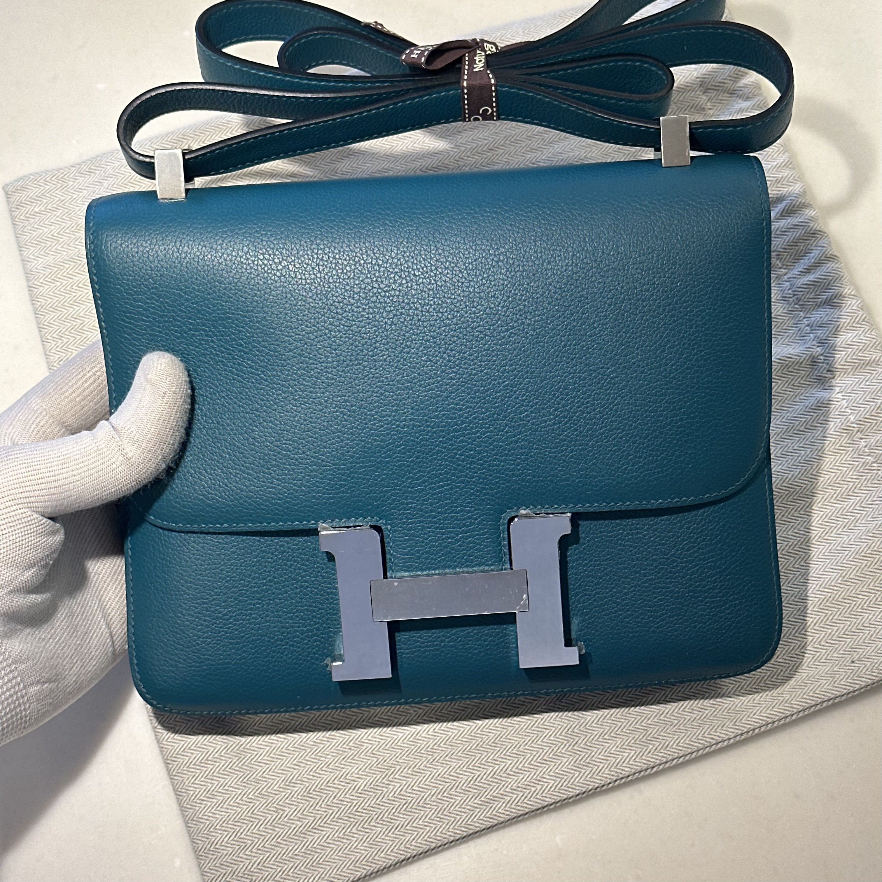 Hermes Constance 24 cm Evercolor Leather PHW миниатюра 2