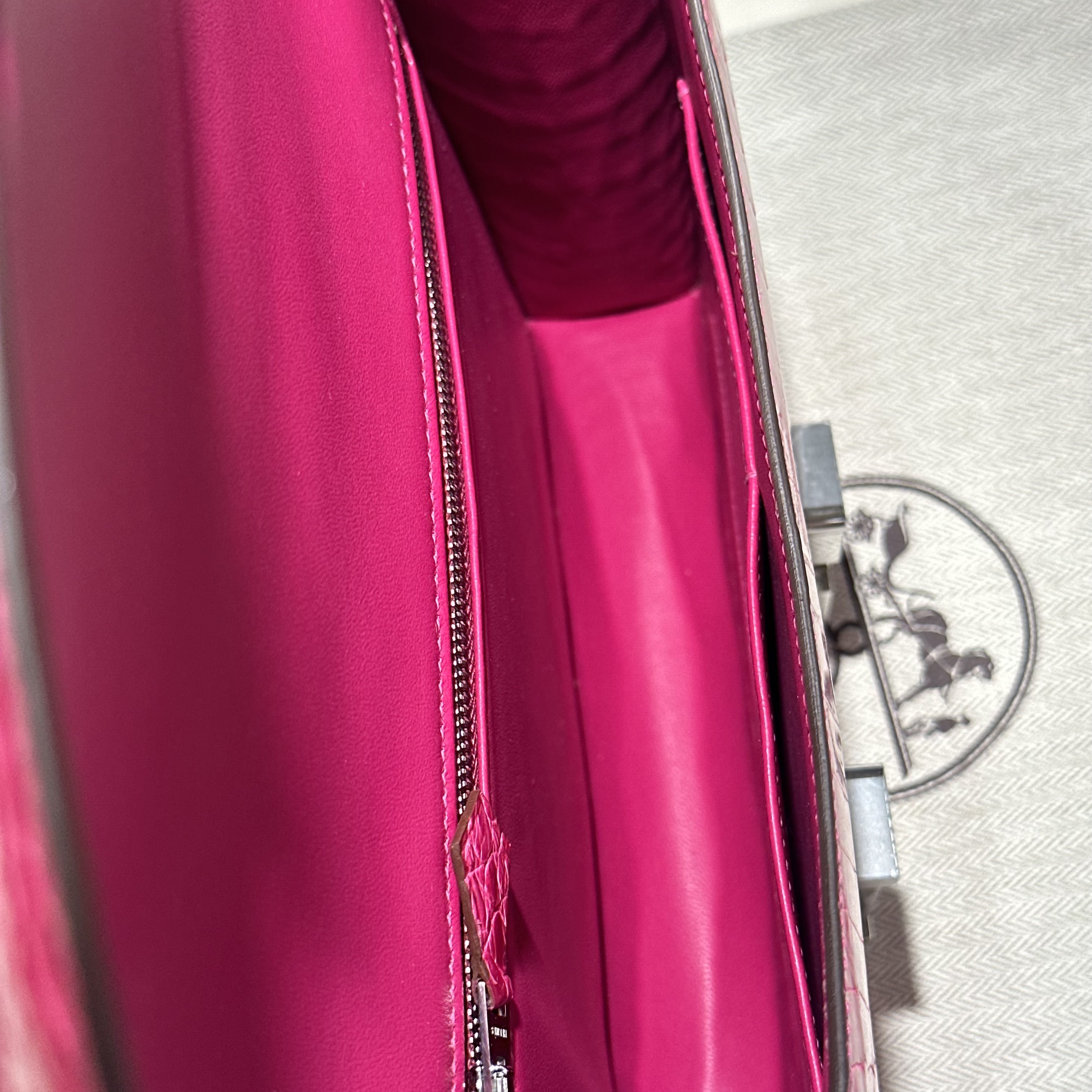 Hermes Constance 24 cm Porosus Crocodile Leather PHW миниатюра 5