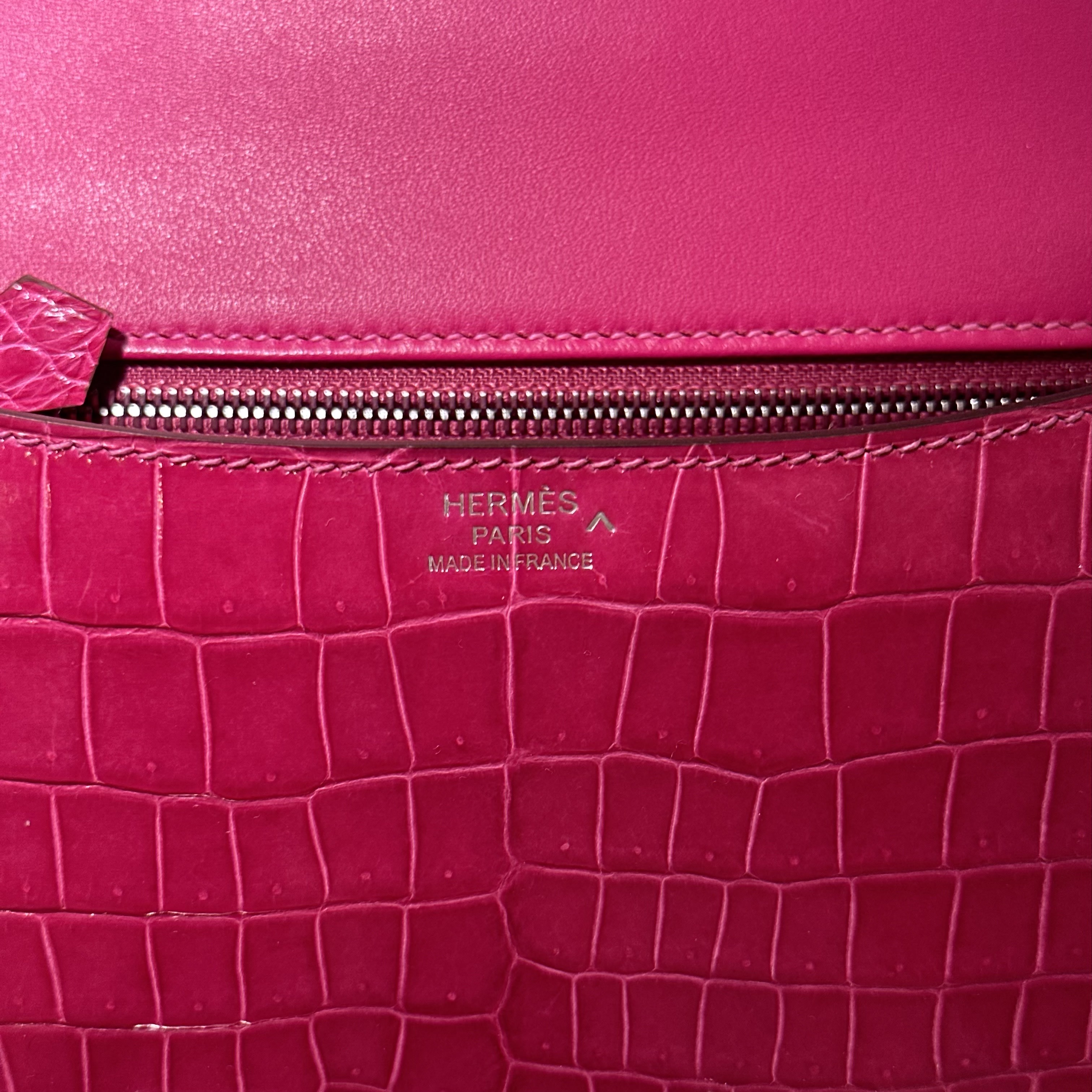 Hermes Constance 24 cm Porosus Crocodile Leather PHW миниатюра 9