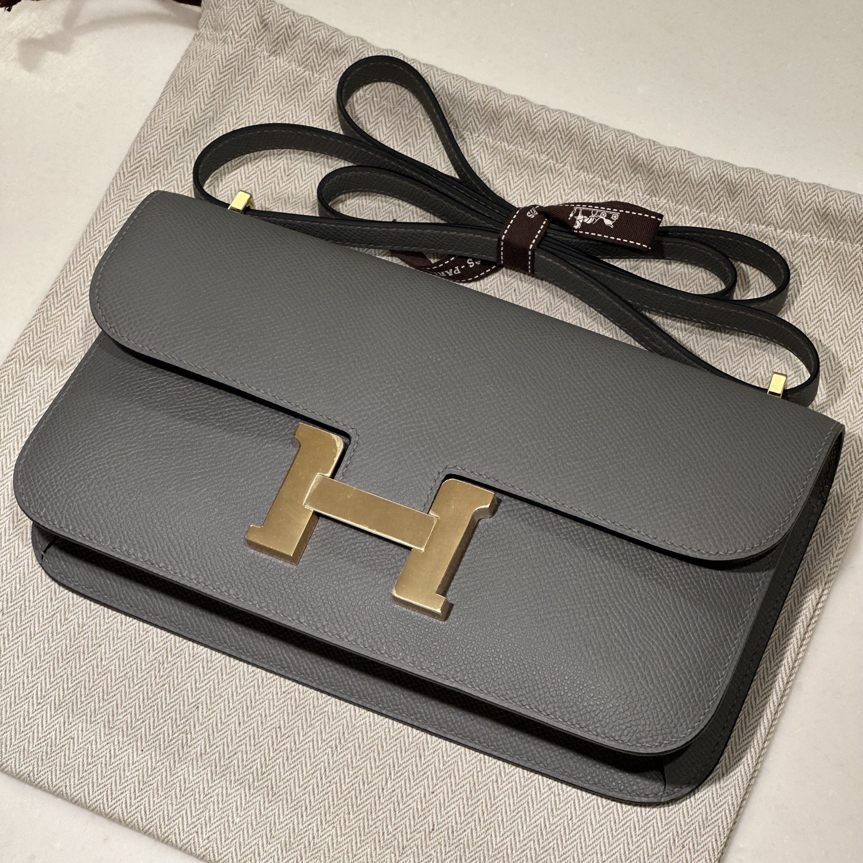 Hermes Constance Elan Evercolor Leather GHW