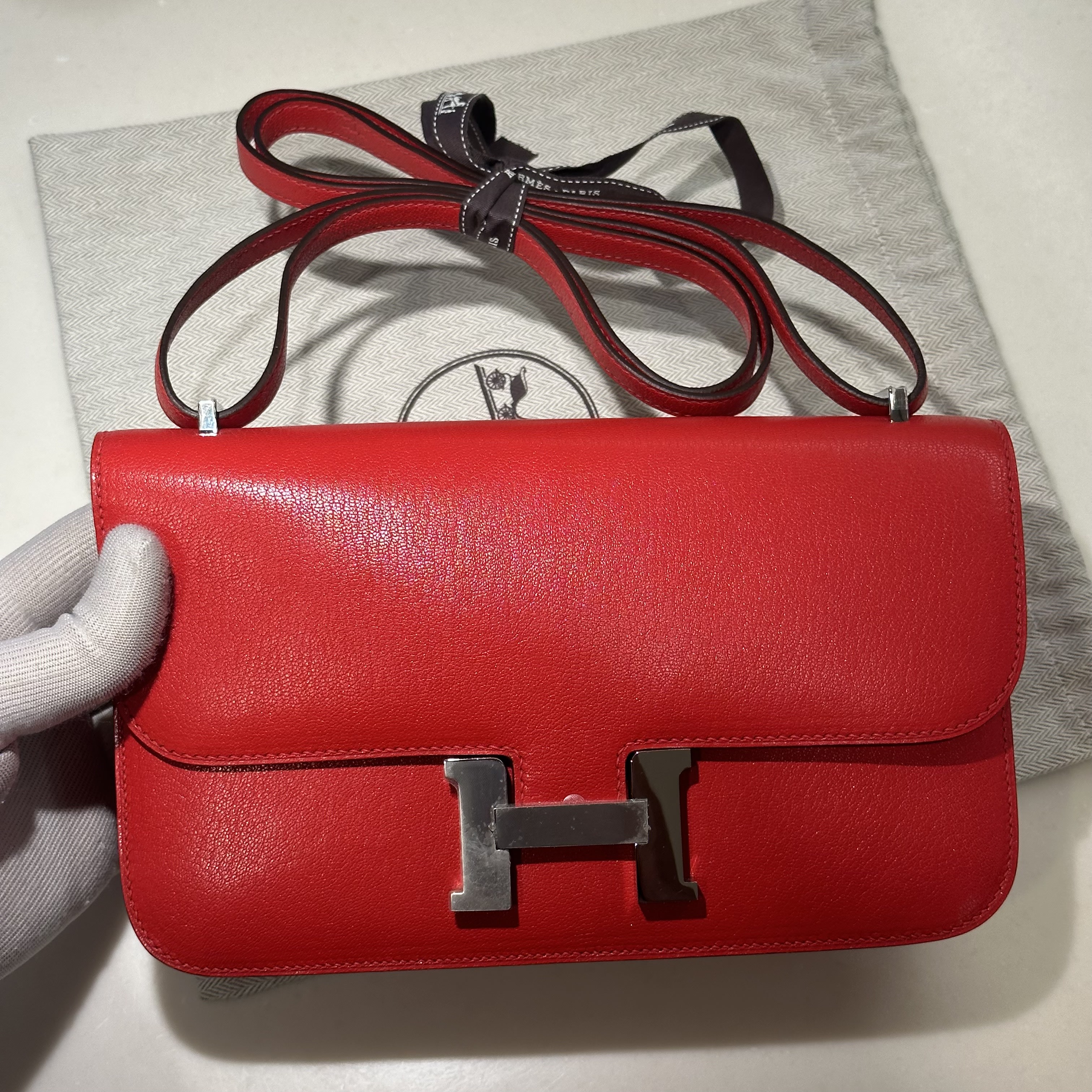 Hermes Constance Elan Chèvre Leather PHW миниатюра 4