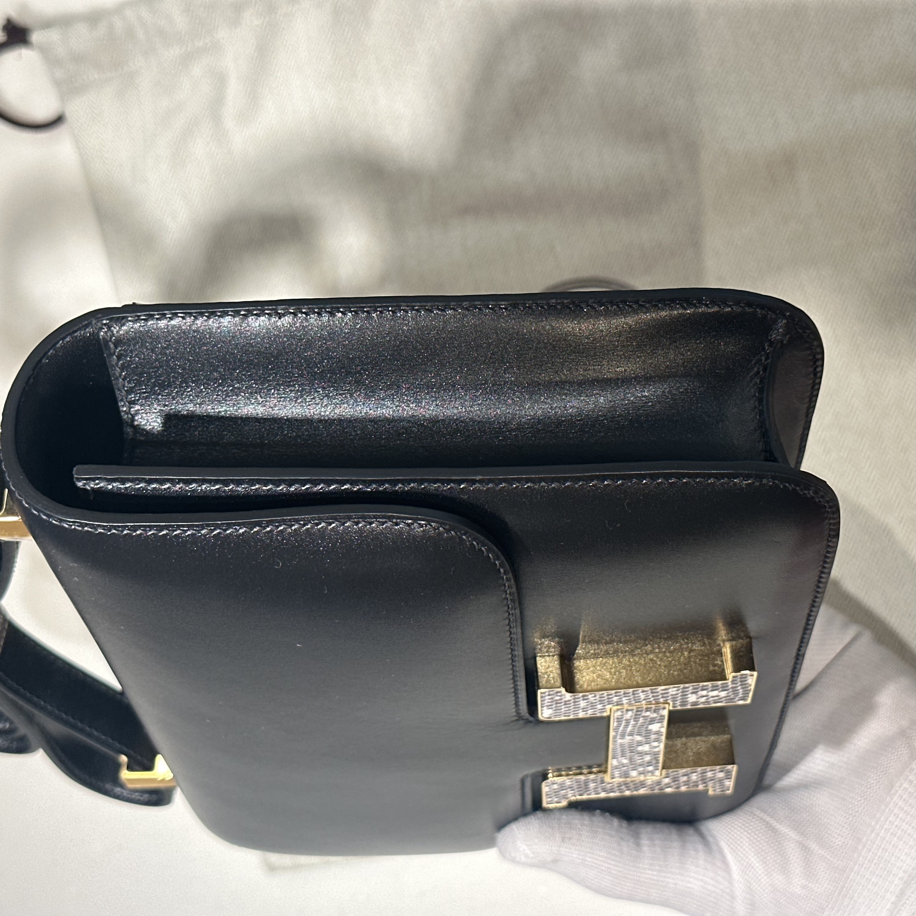 Hermes Constance 24 cm Box Lizard Ombré Leather GHW миниатюра 2