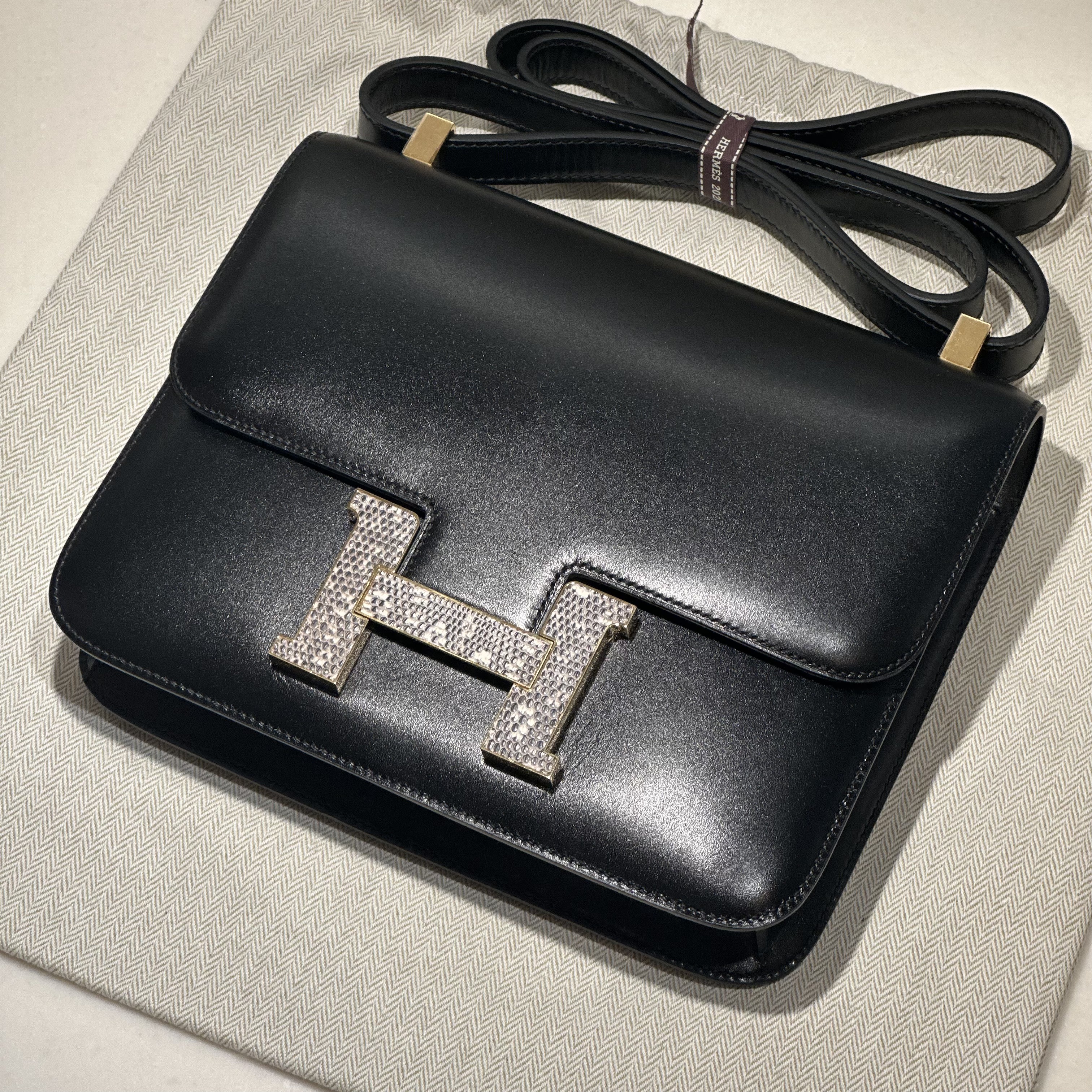 Hermes Constance 24 cm Box Lizard Ombré Leather GHW