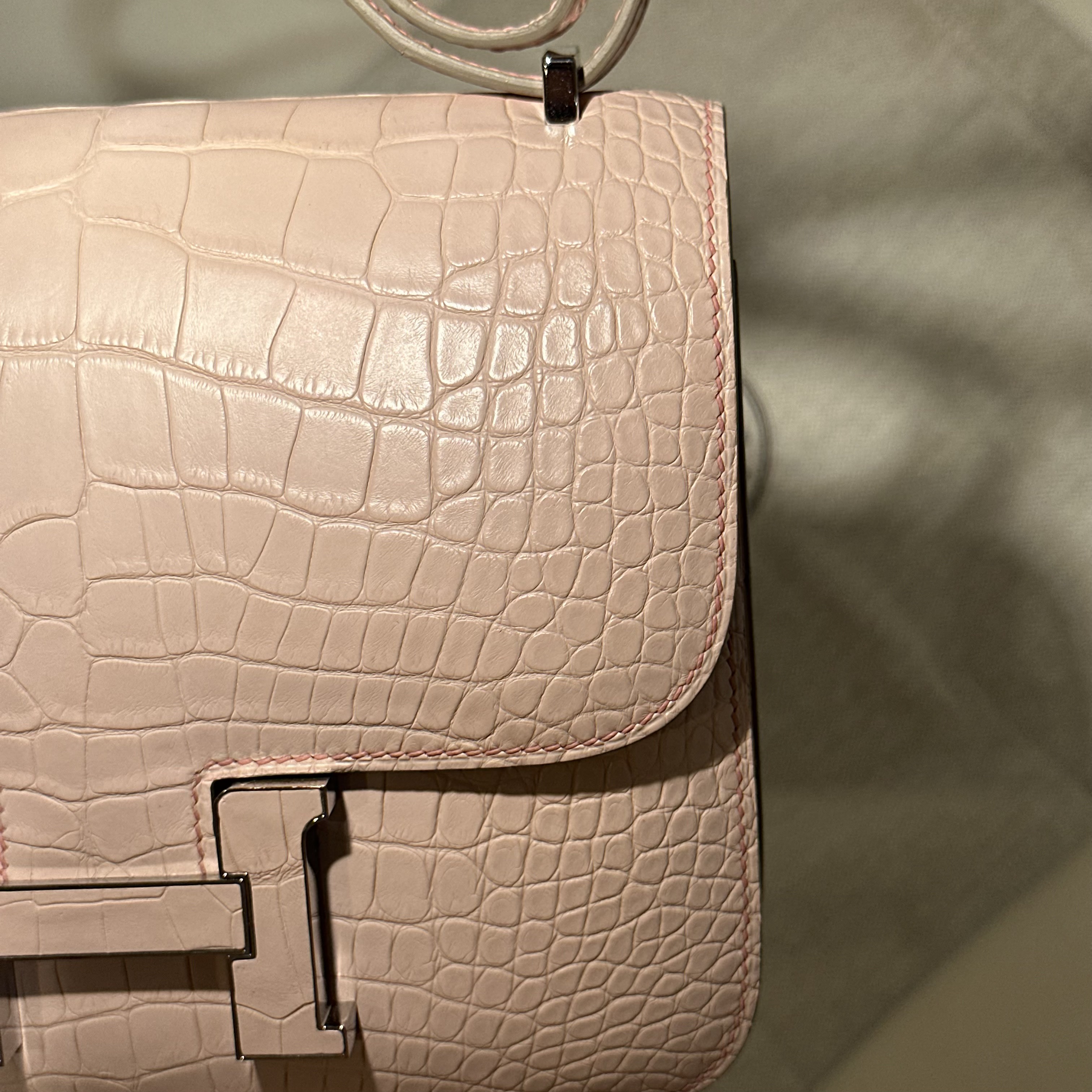 Hermes Constance 18 cm Alligator Leather PHW миниатюра 3