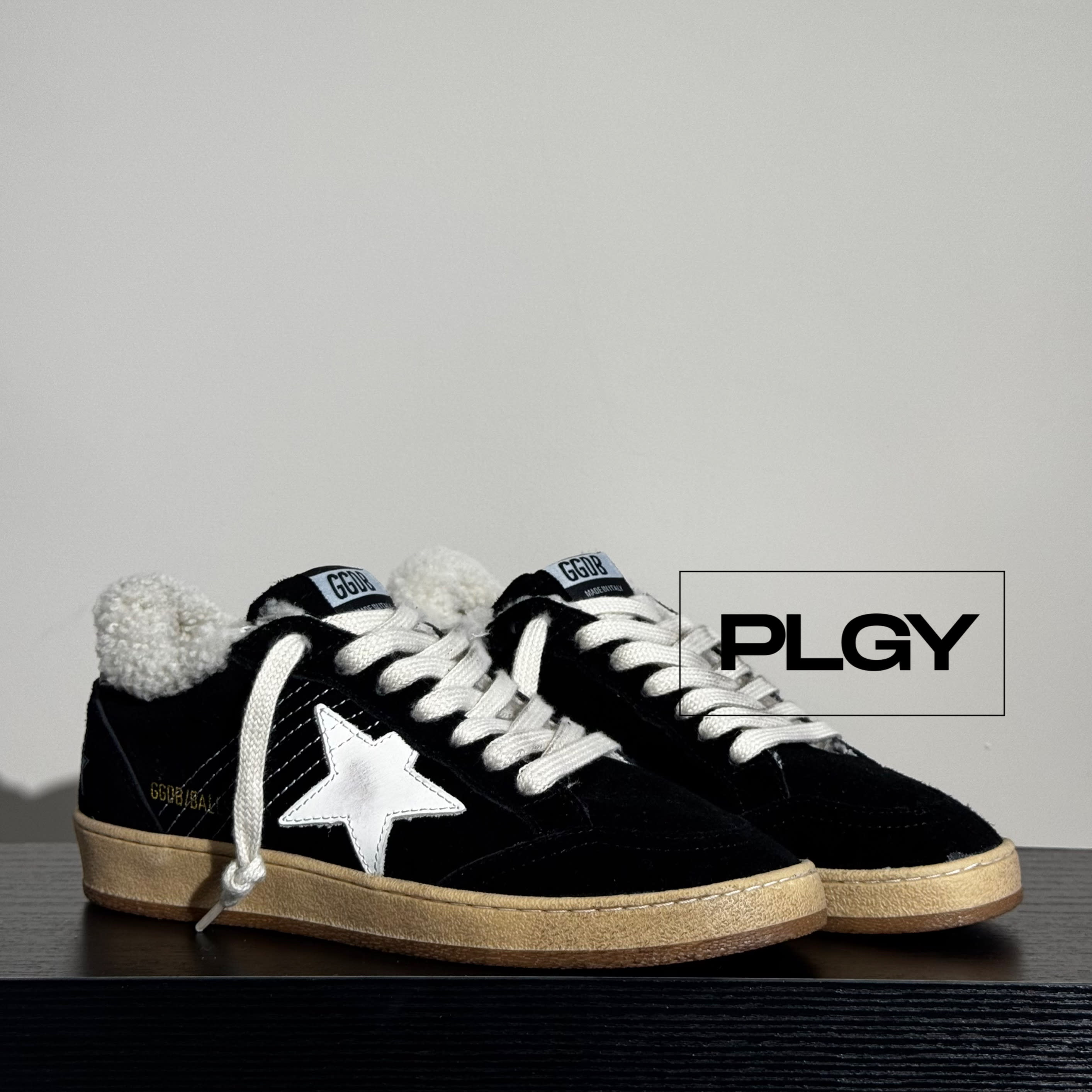 Golden Goose Winter Black Leather with White