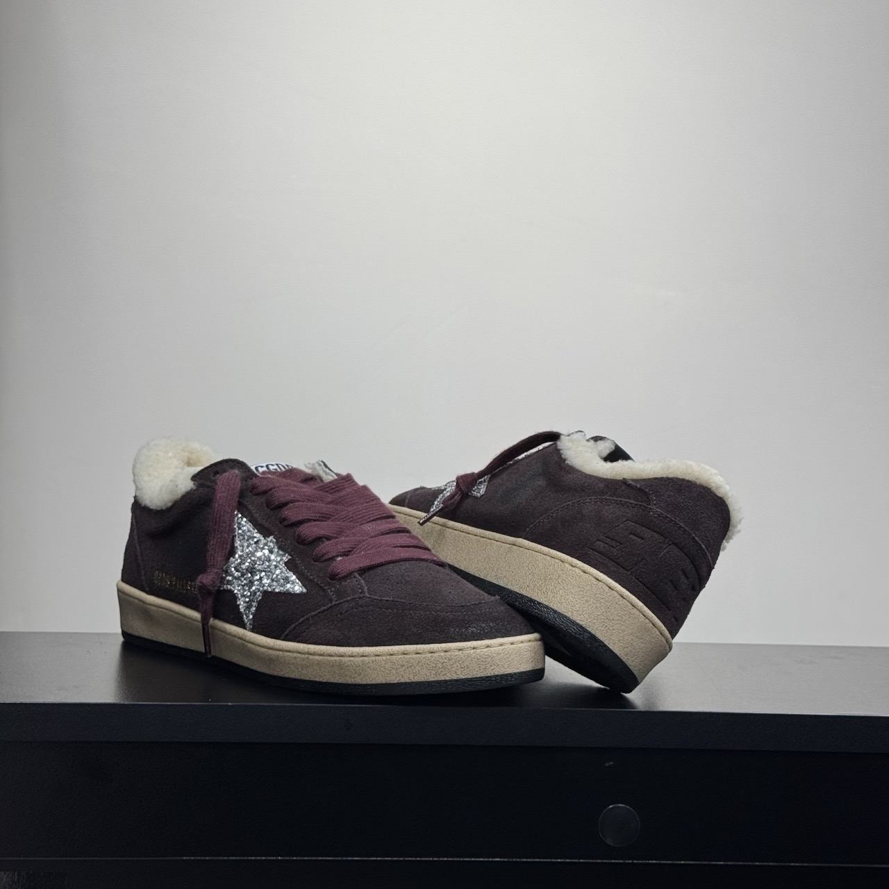 Golden Goose с Мехом Ball Star, серебро звезда