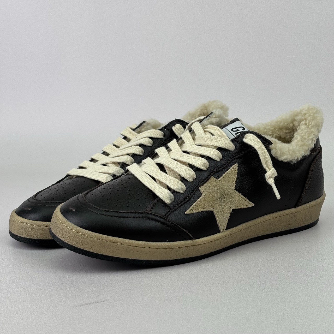 Golden Goose с Мехом Ball Star, Темная кожа