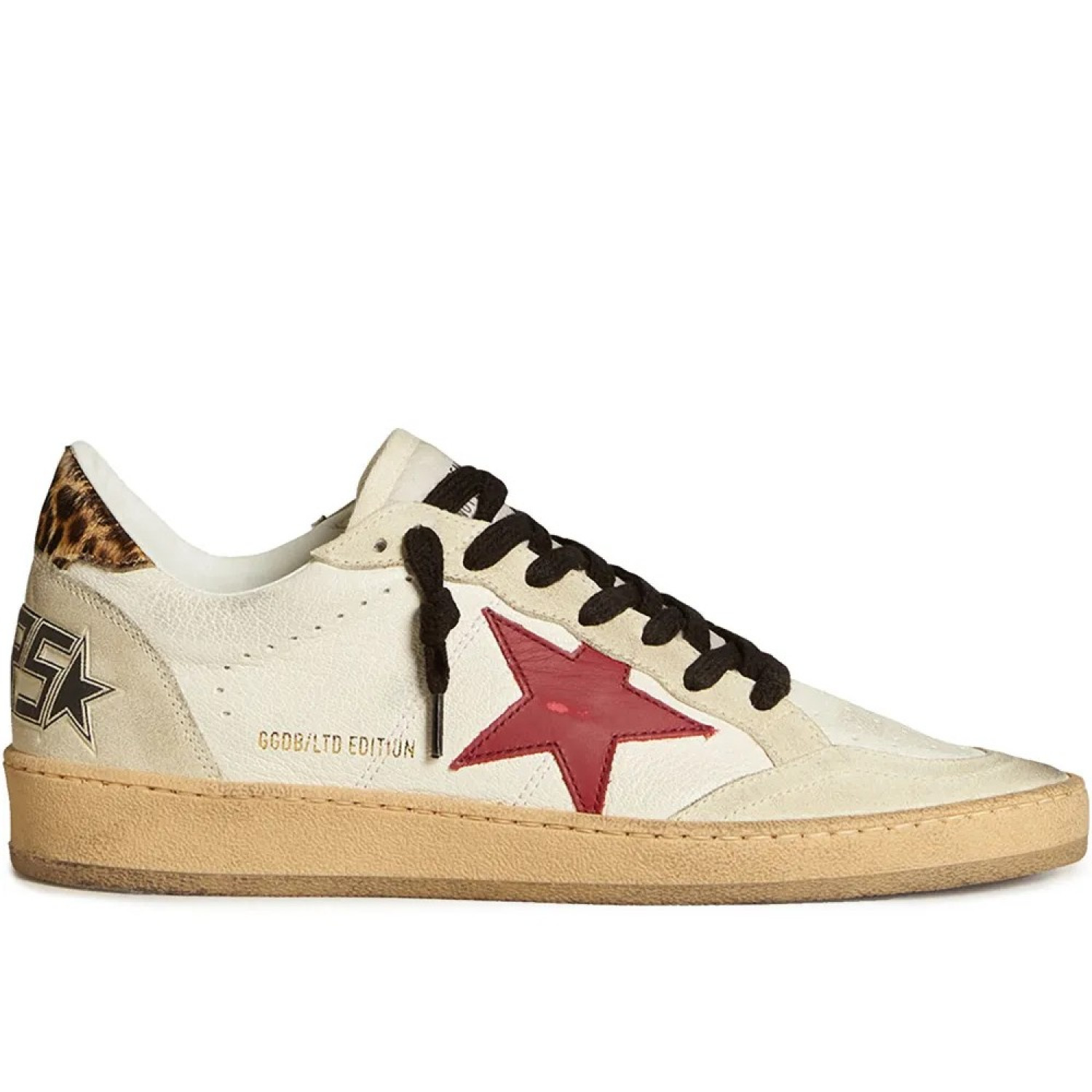 Golden Goose Ball Star / Leopard hell tab / Лео пятка