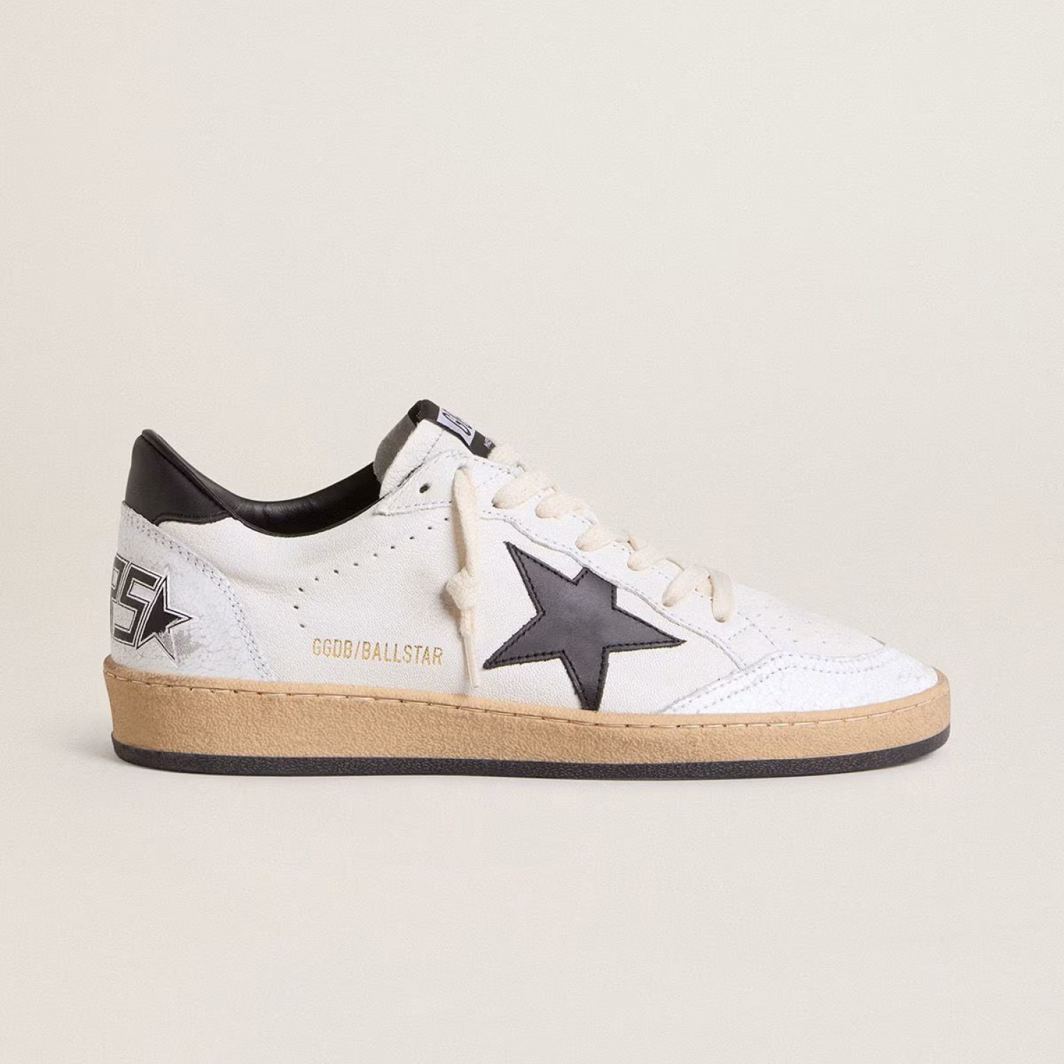 Golden Goose Ball Star / Black leather star Men / Черн звез муж
