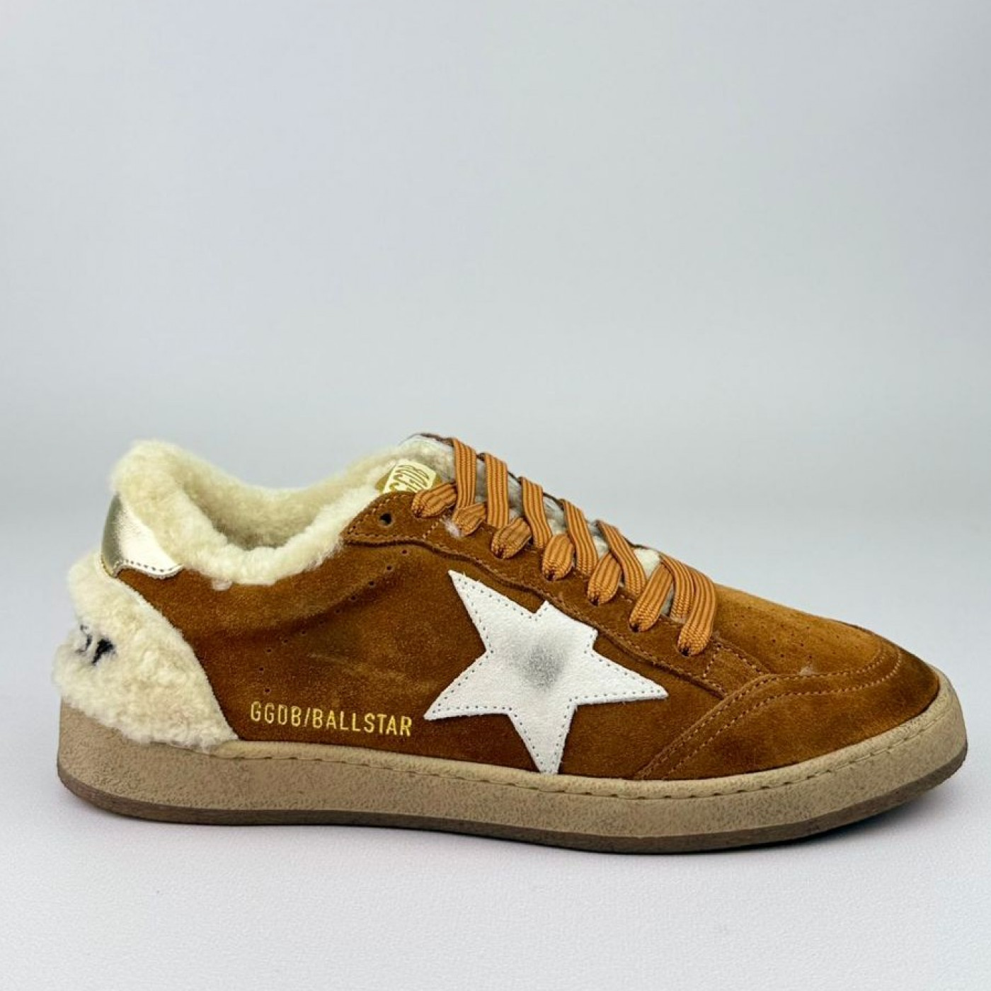 Зимние Golden Goose Ball Star / Замша рыжие