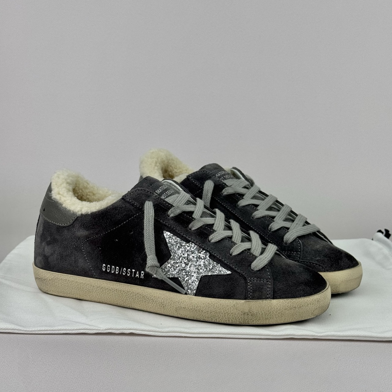 Женские кеды Golden Goose Super Star с мехом