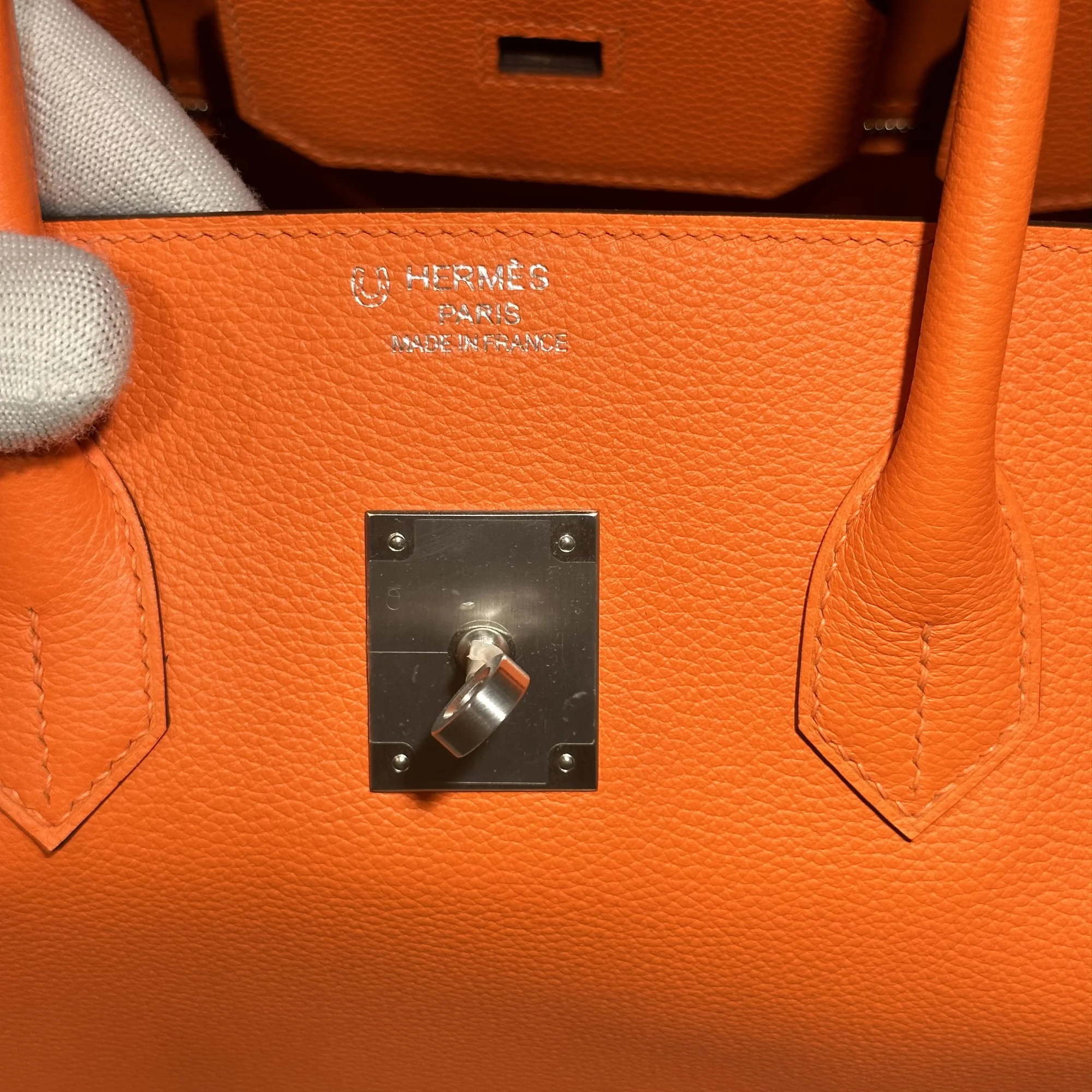Hermes Birkin 35 Evercolor Leather Orange PHW миниатюра 4