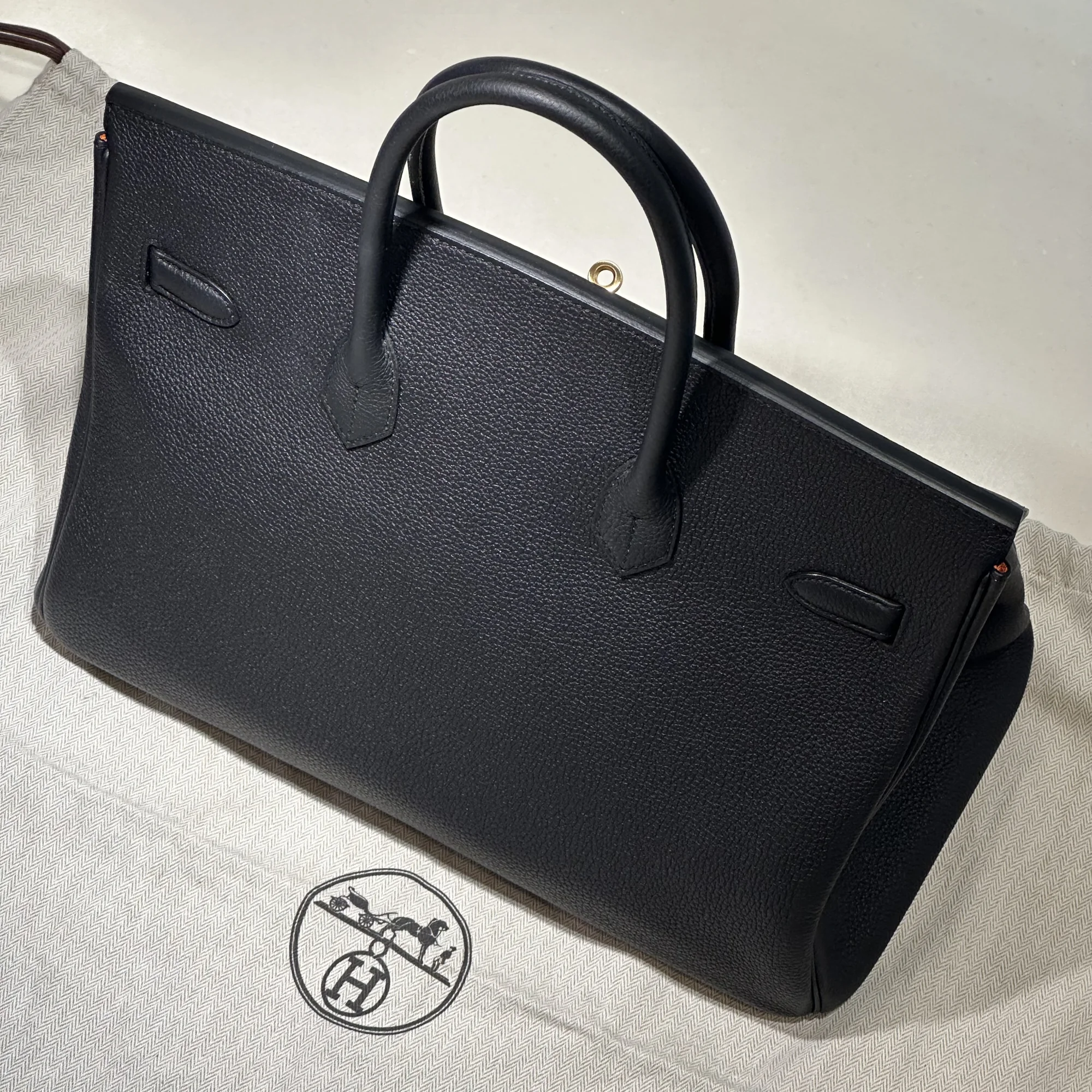 Hermes Birkin 35 Togo Leather Orange PHW миниатюра 2