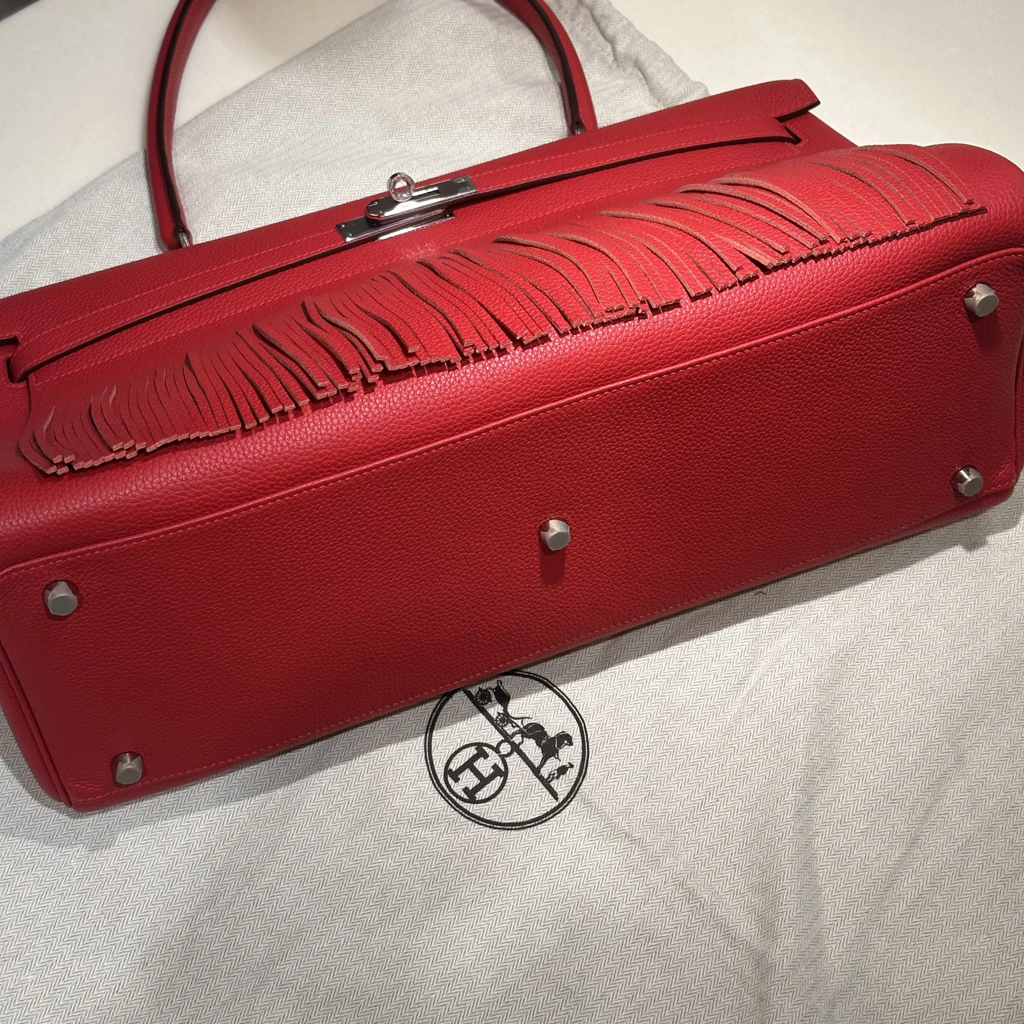 Hermes Kelly Shoulder 42 Togo Leather PHW миниатюра 10