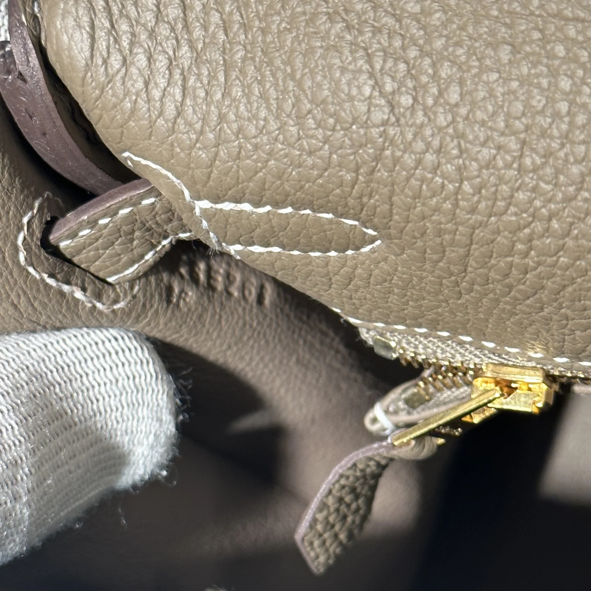 Hermes Kelly 25 Togo Leather Etoupe GHW миниатюра 6