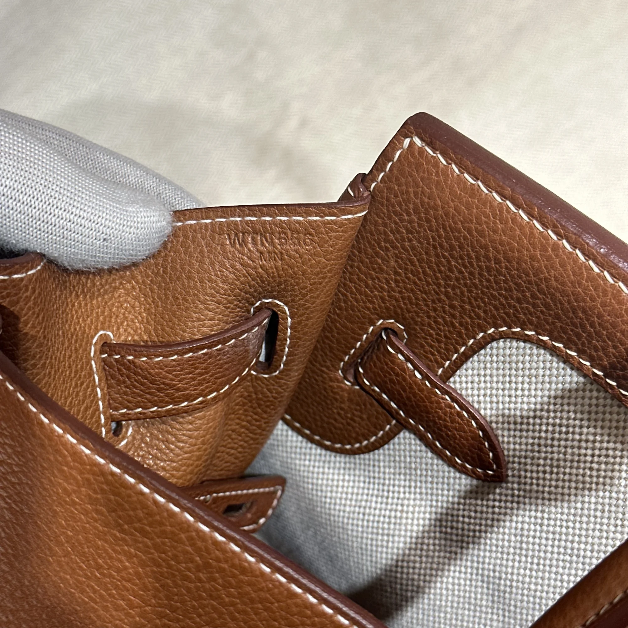 Hermes Birkin Upside Down 35 Barenia Leather RHW миниатюра 5