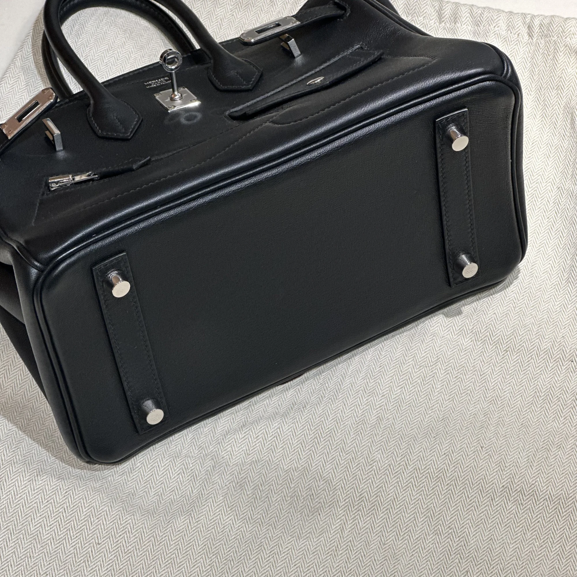 Hermes Birkin Rock 25 Veau Volupto Leather Silver миниатюра 10