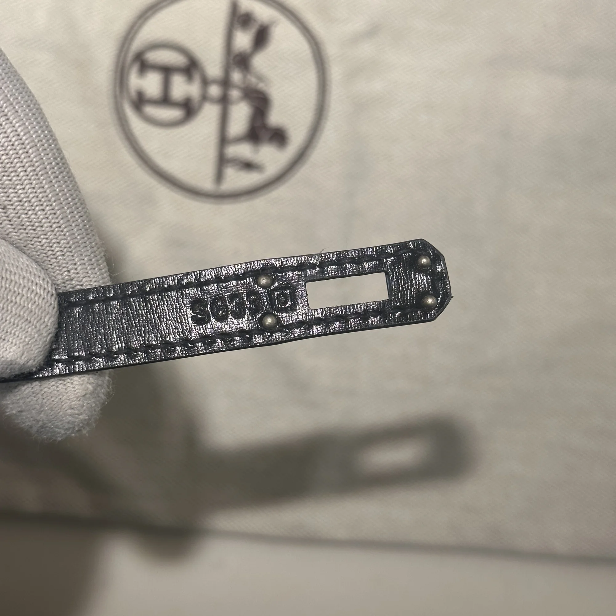 Hermes Kelly Pochette Box Leather Black Palladium миниатюра 12