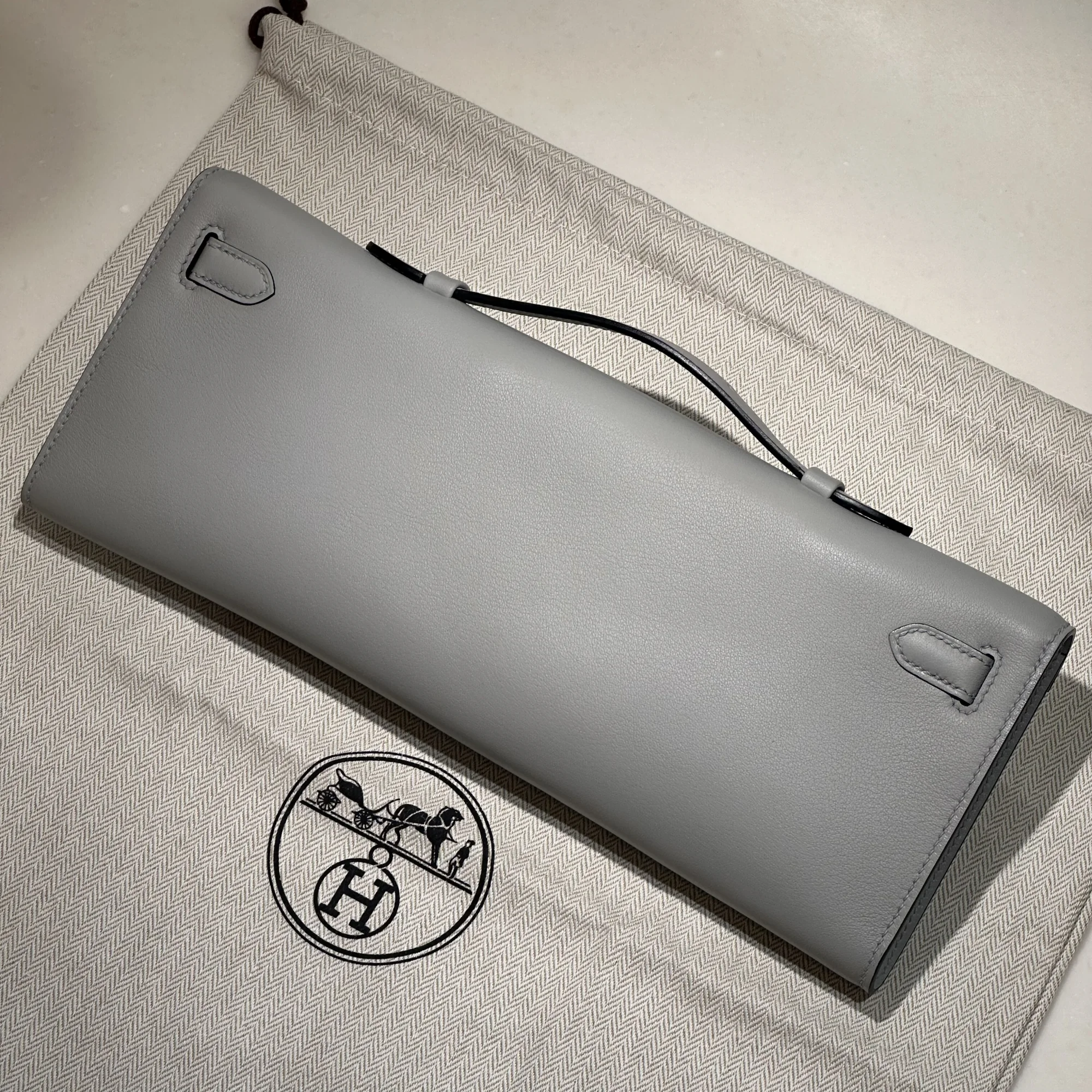 Hermes Kelly Cut Swift Leather Sky Blue миниатюра 2