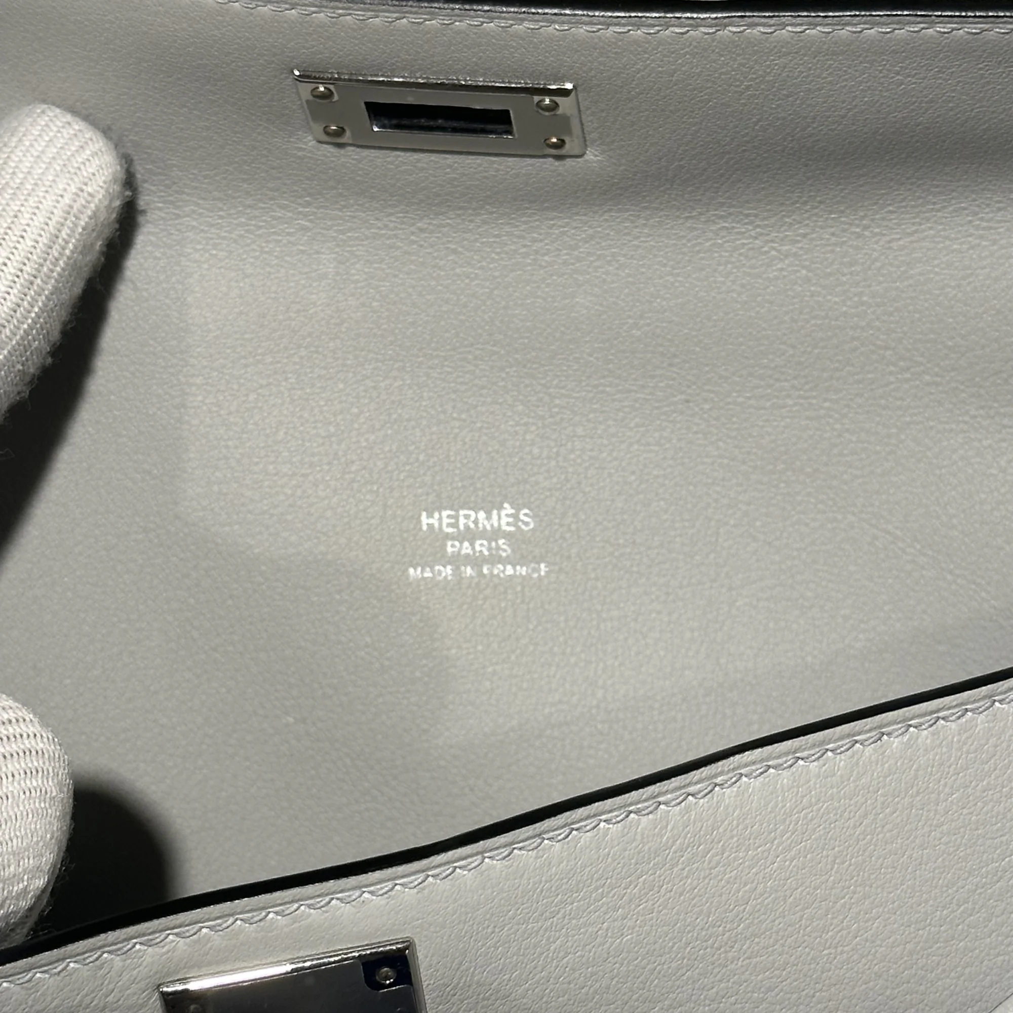 Hermes Kelly Cut Swift Leather Sky Blue миниатюра 3