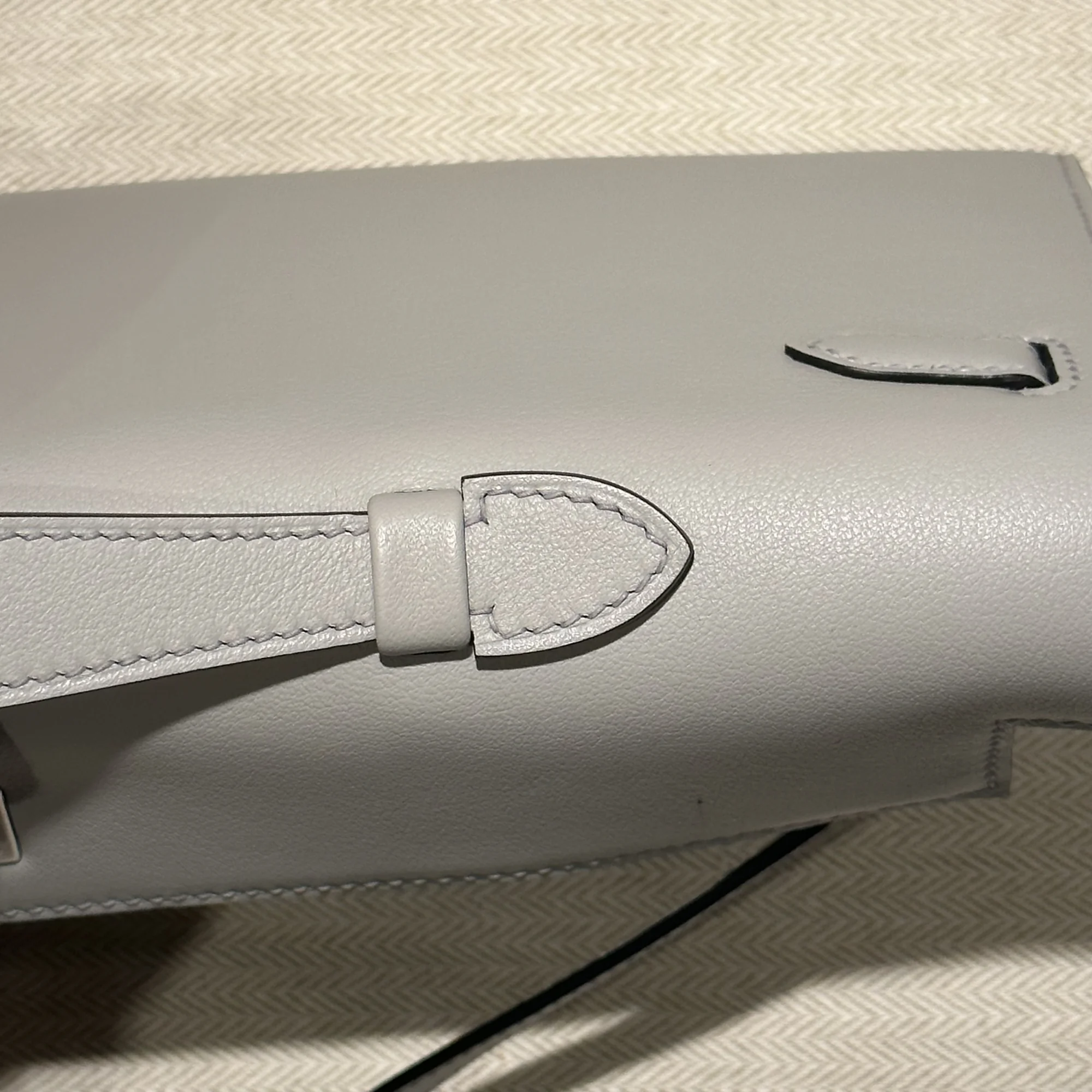 Hermes Kelly Cut Swift Leather Sky Blue миниатюра 4