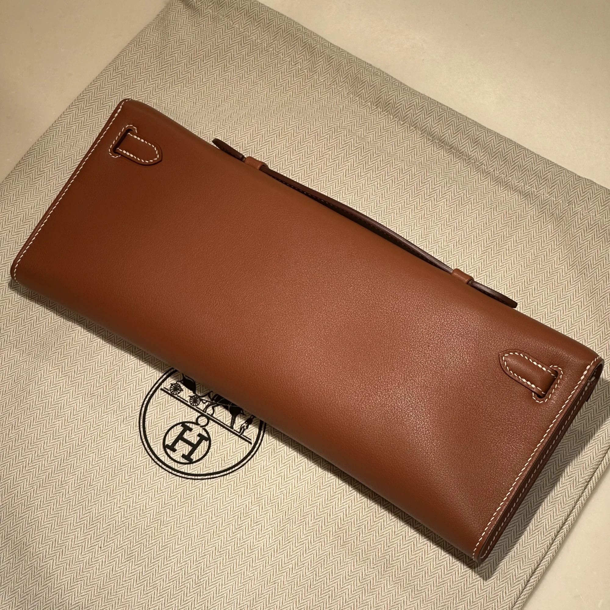 Hermes Kelly Cut Swift Leather Brown миниатюра 2