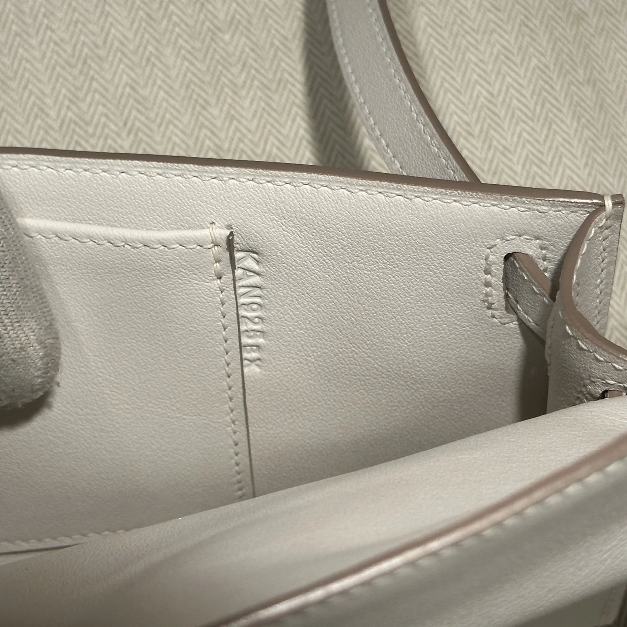 Hermes Kelly Cut Swift Leather White миниатюра 7