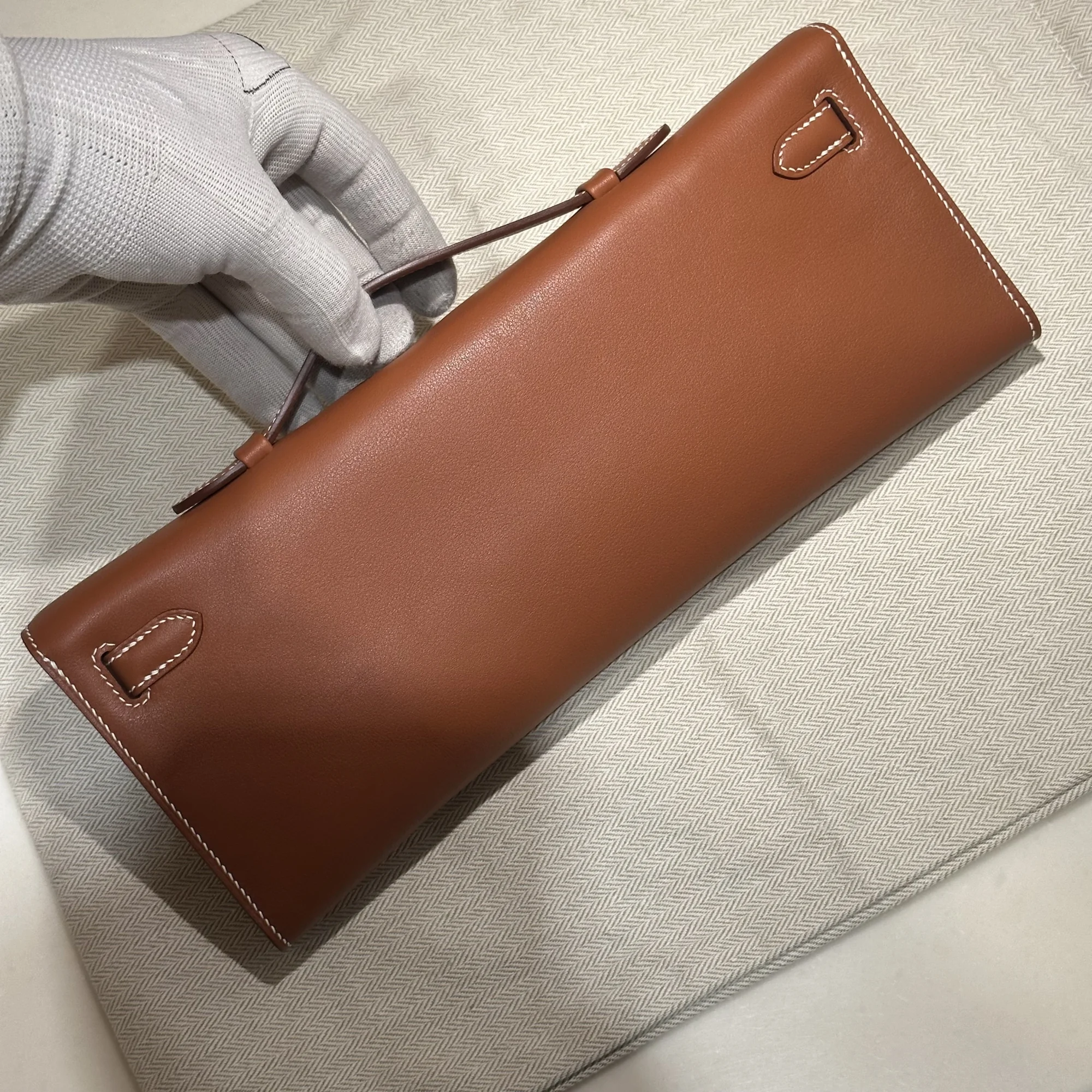 Hermes Kelly Cut Swift Leather Brown миниатюра 3