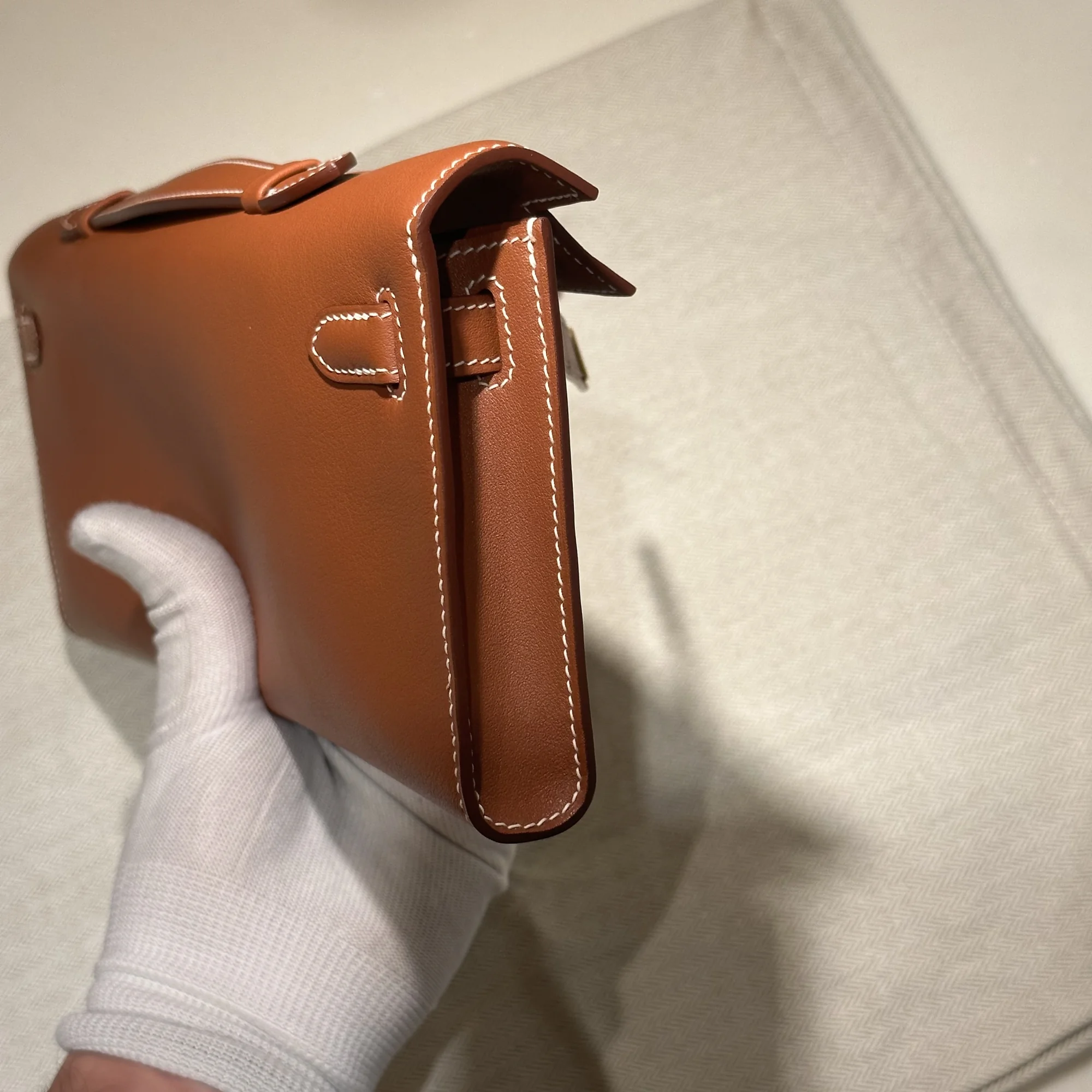 Hermes Kelly Cut Swift Leather Brown миниатюра 4