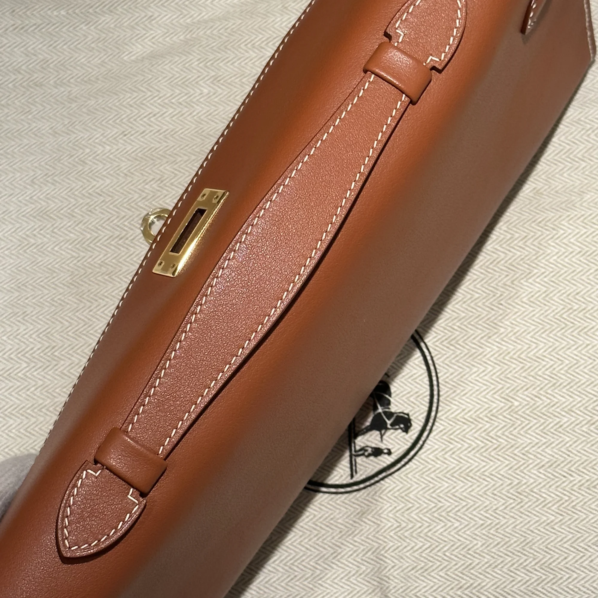 Hermes Kelly Cut Swift Leather Brown миниатюра 6