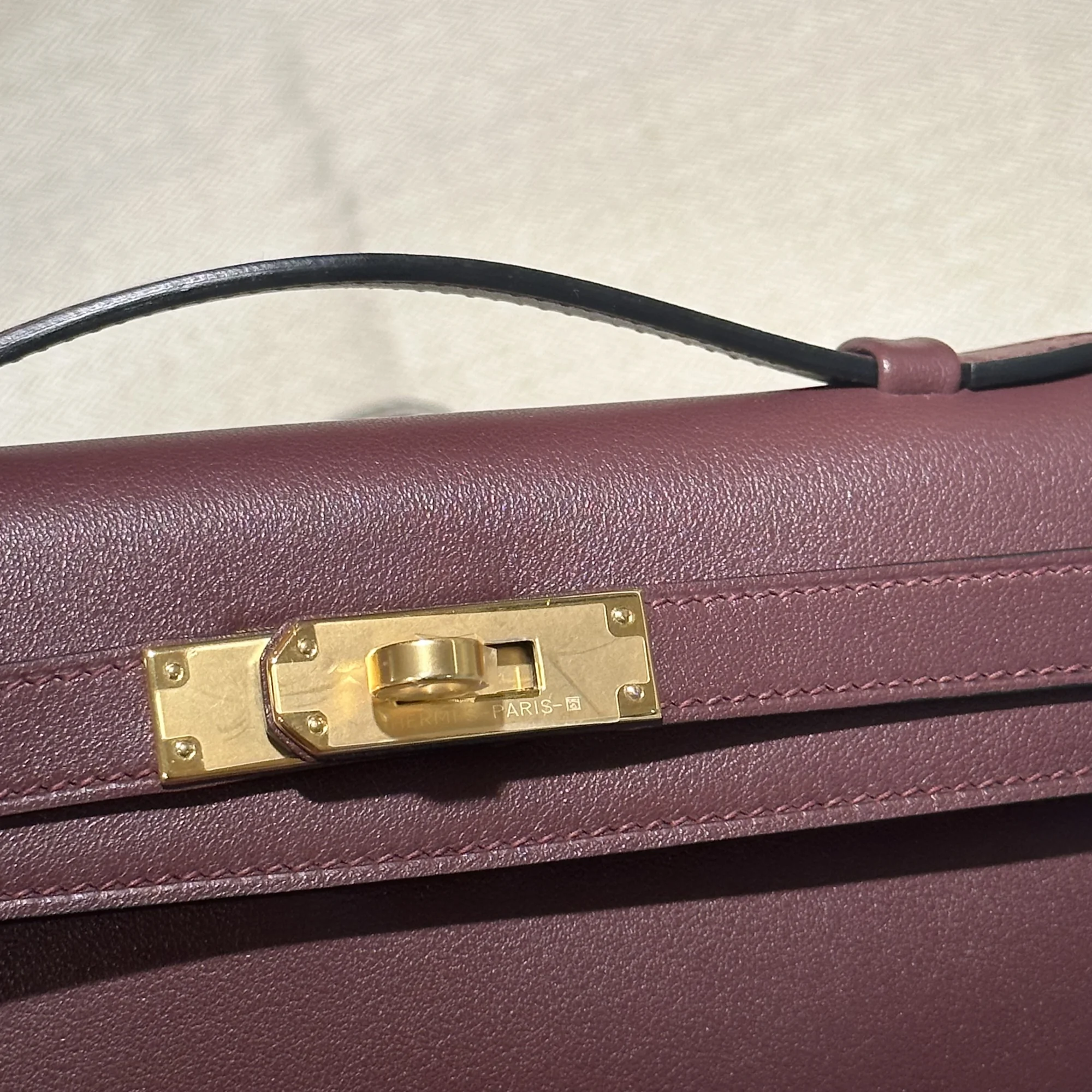 Hermes Kelly Cut Swift Leather Chocolate миниатюра 7