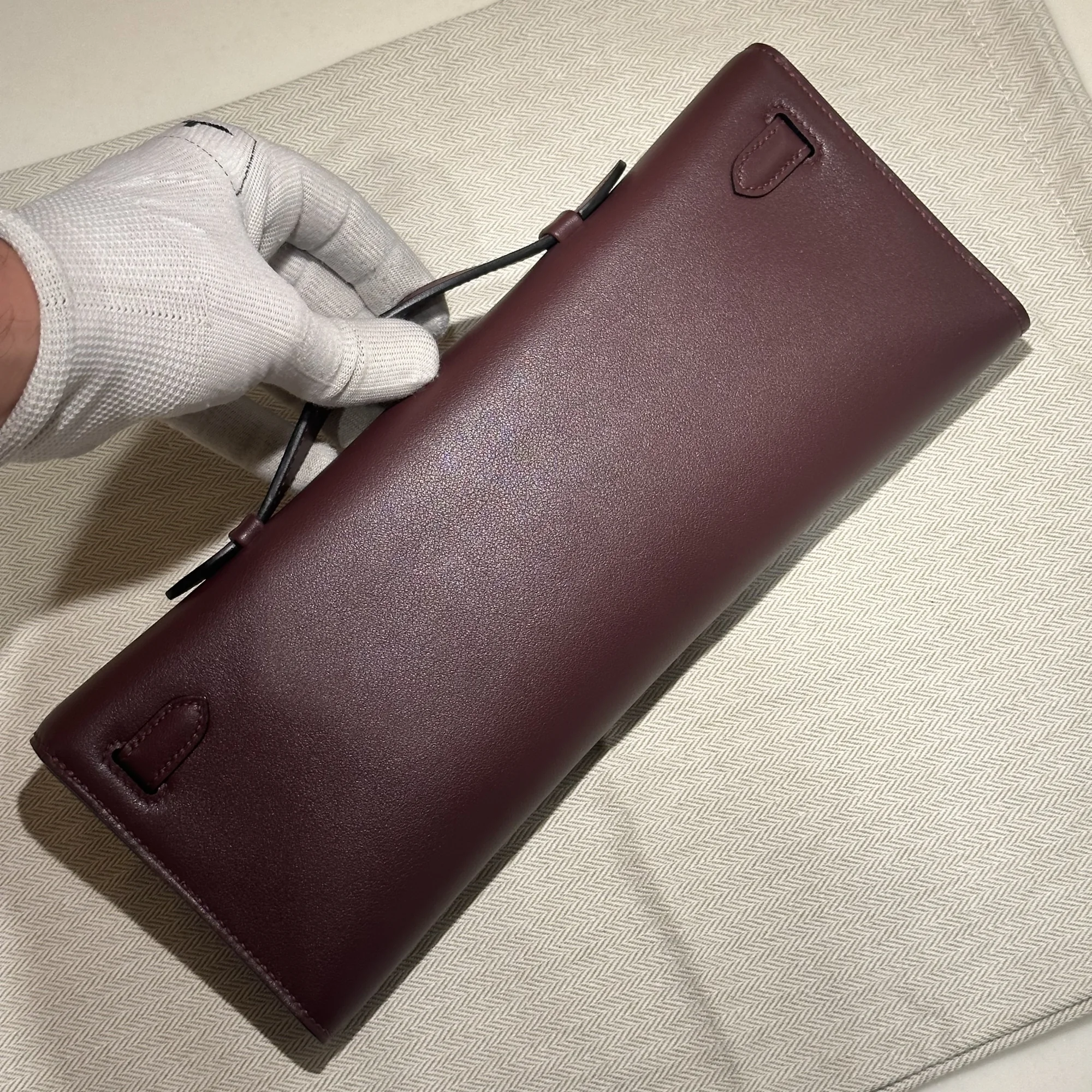 Hermes Kelly Cut Swift Leather Chocolate миниатюра 8