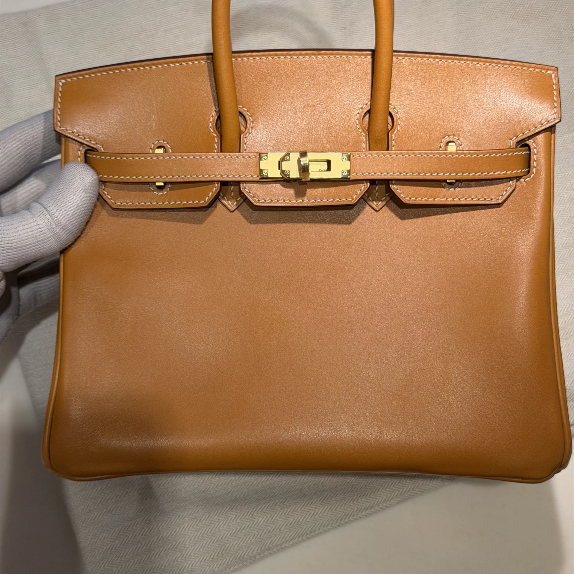 Hermes Birkin 25 Mustard Butler Leather GHW миниатюра 9