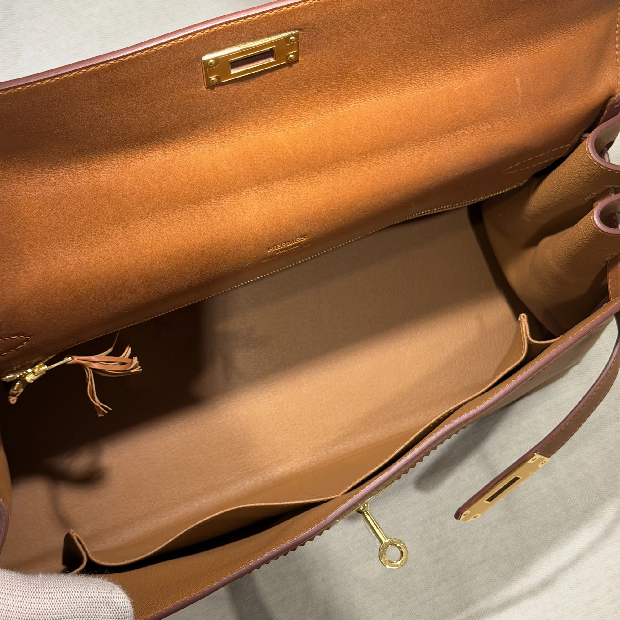 Hermes Kelly 35 Barenia Leather GHW миниатюра 5