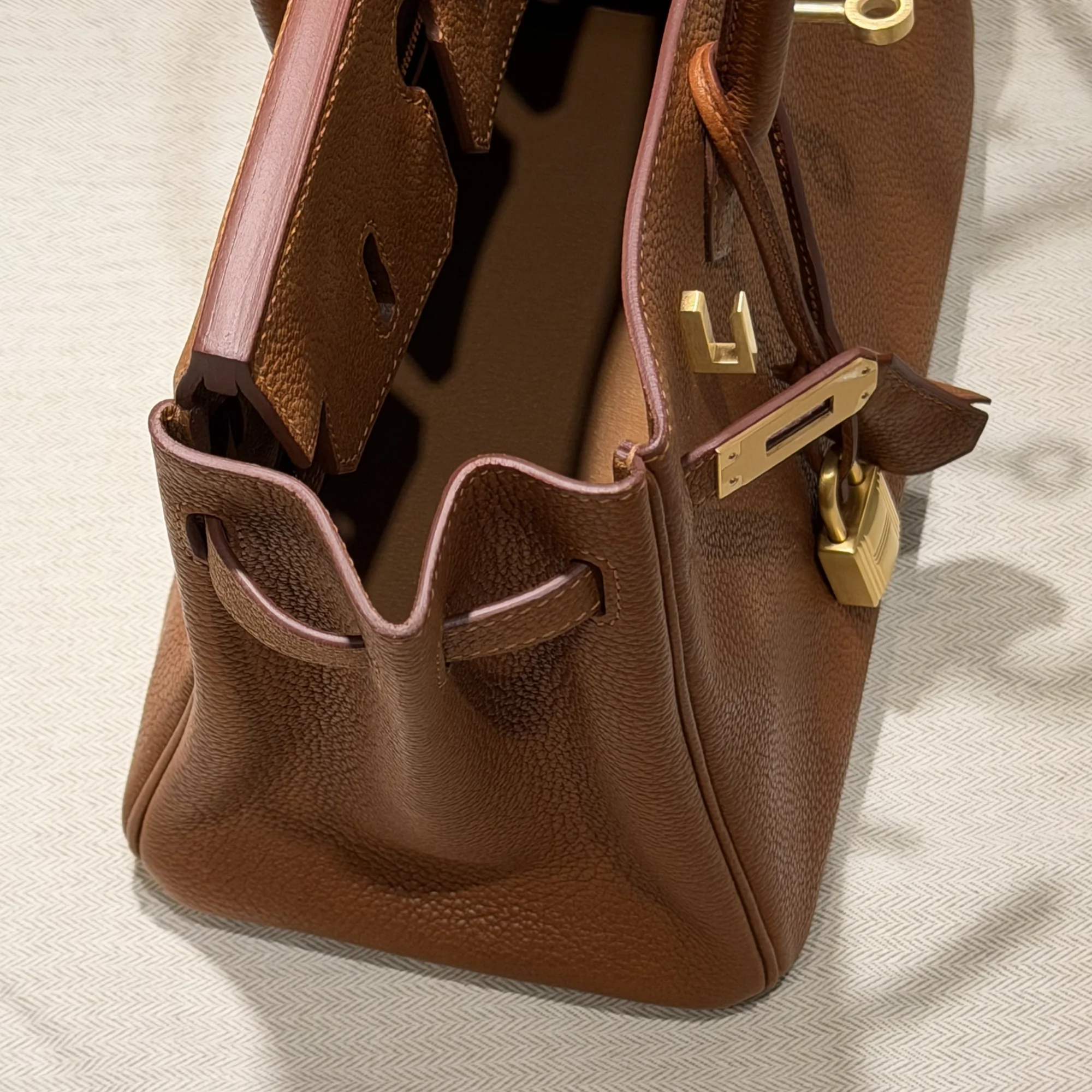 Hermes Birkin 25 Barenia Leather BGHW миниатюра 2