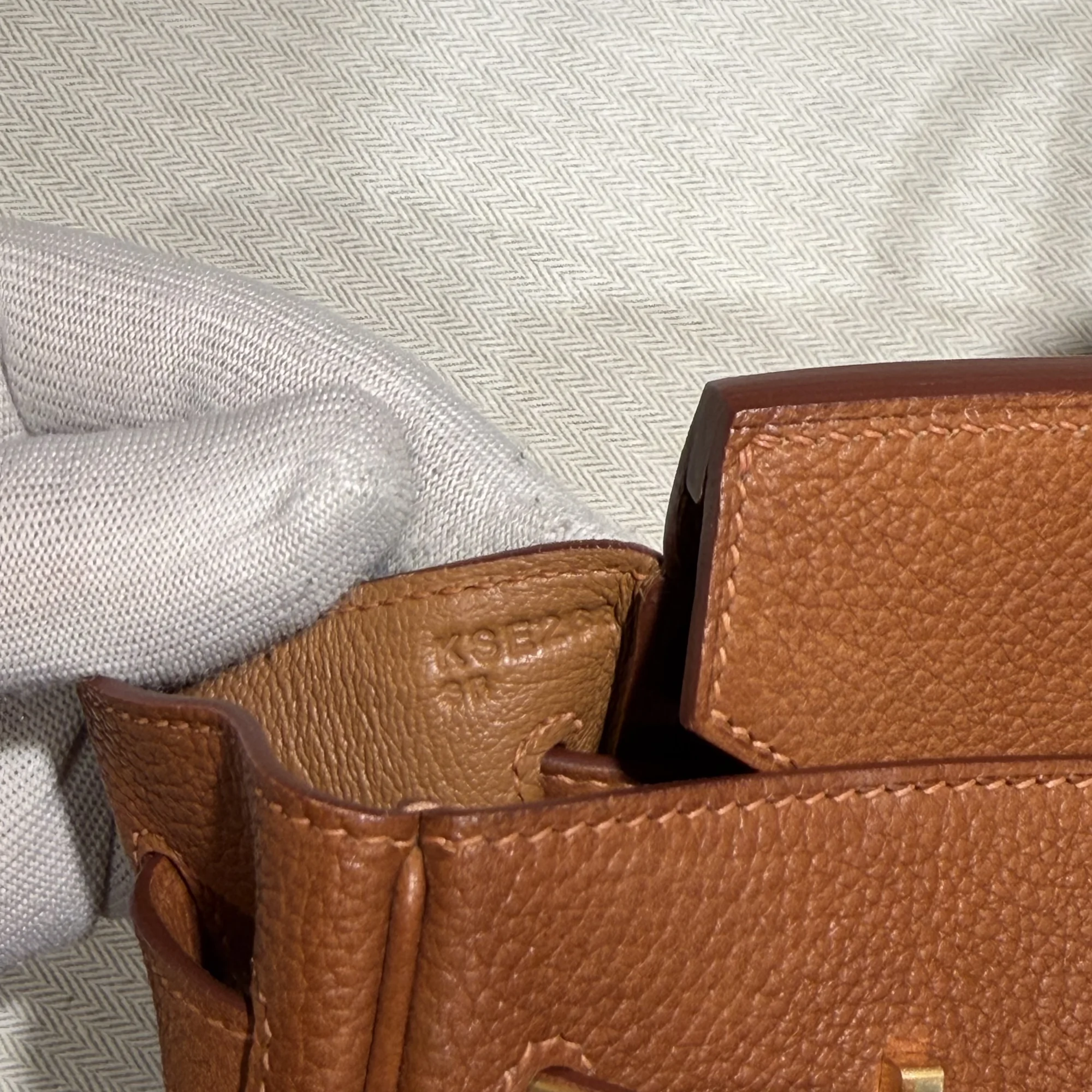 Hermes Birkin 25 Barenia Leather BGHW миниатюра 5