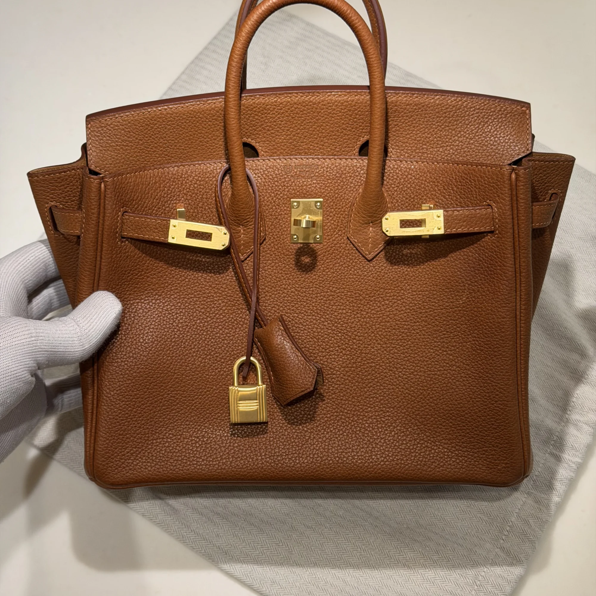 Hermes Birkin 25 Barenia Leather BGHW миниатюра 9