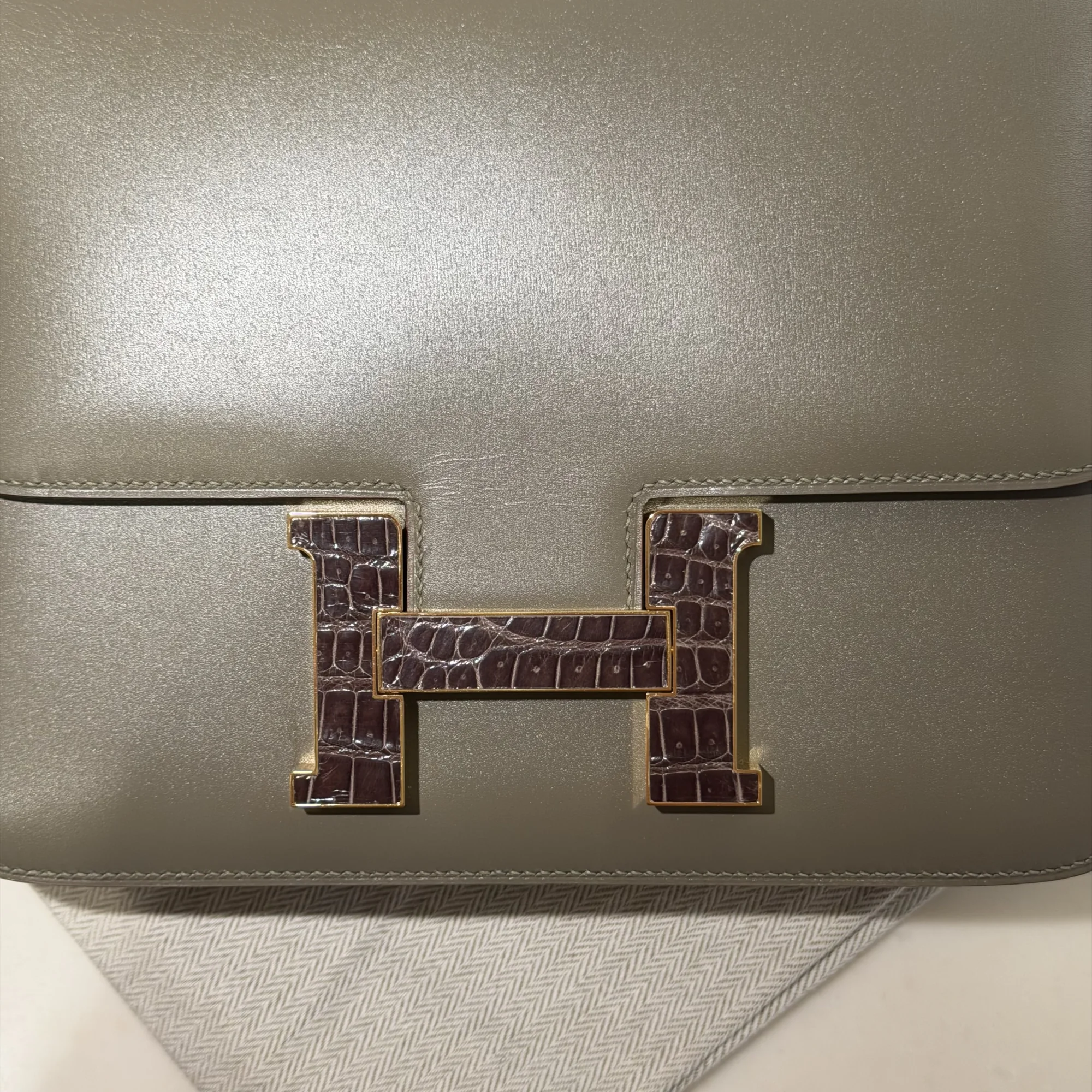 Hermes Constance 24 Box Alligator Crocodile Leather GHW миниатюра 8