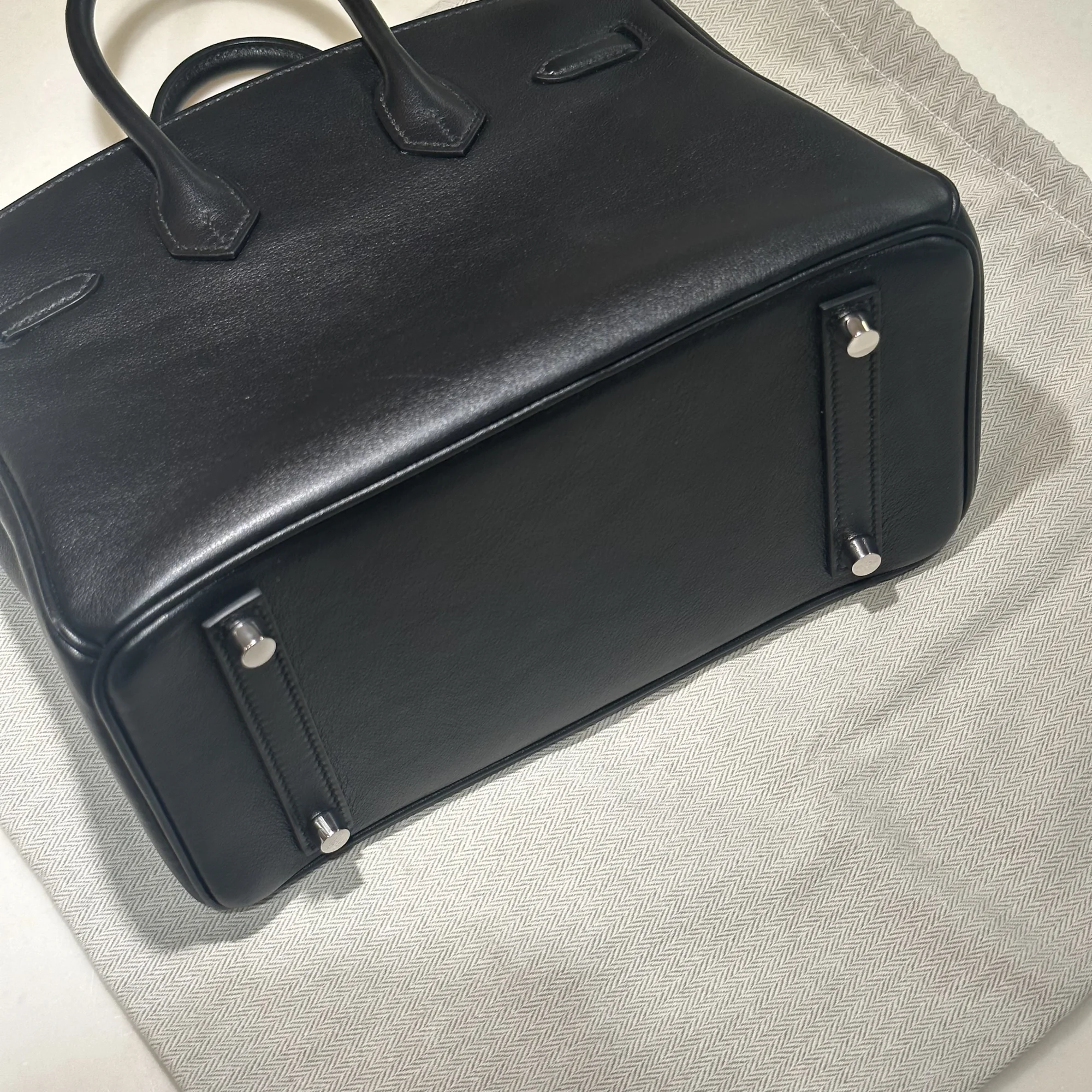 Hermes Birkin 25 Swift Leather Black PHW миниатюра 4