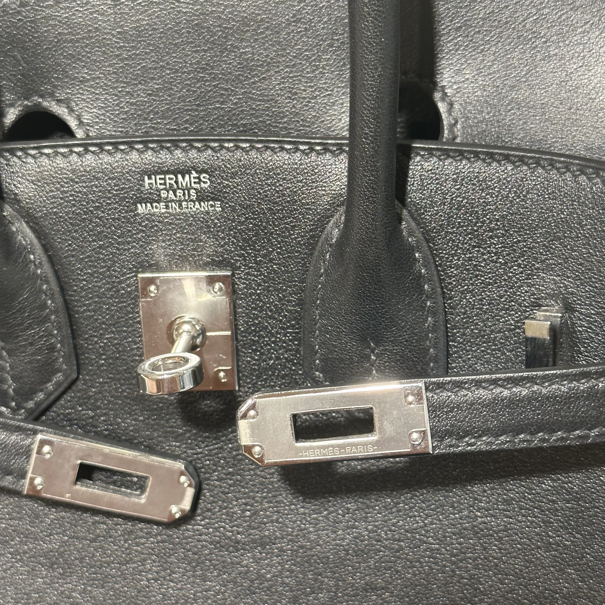 Hermes Birkin 25 Swift Leather Black PHW миниатюра 7