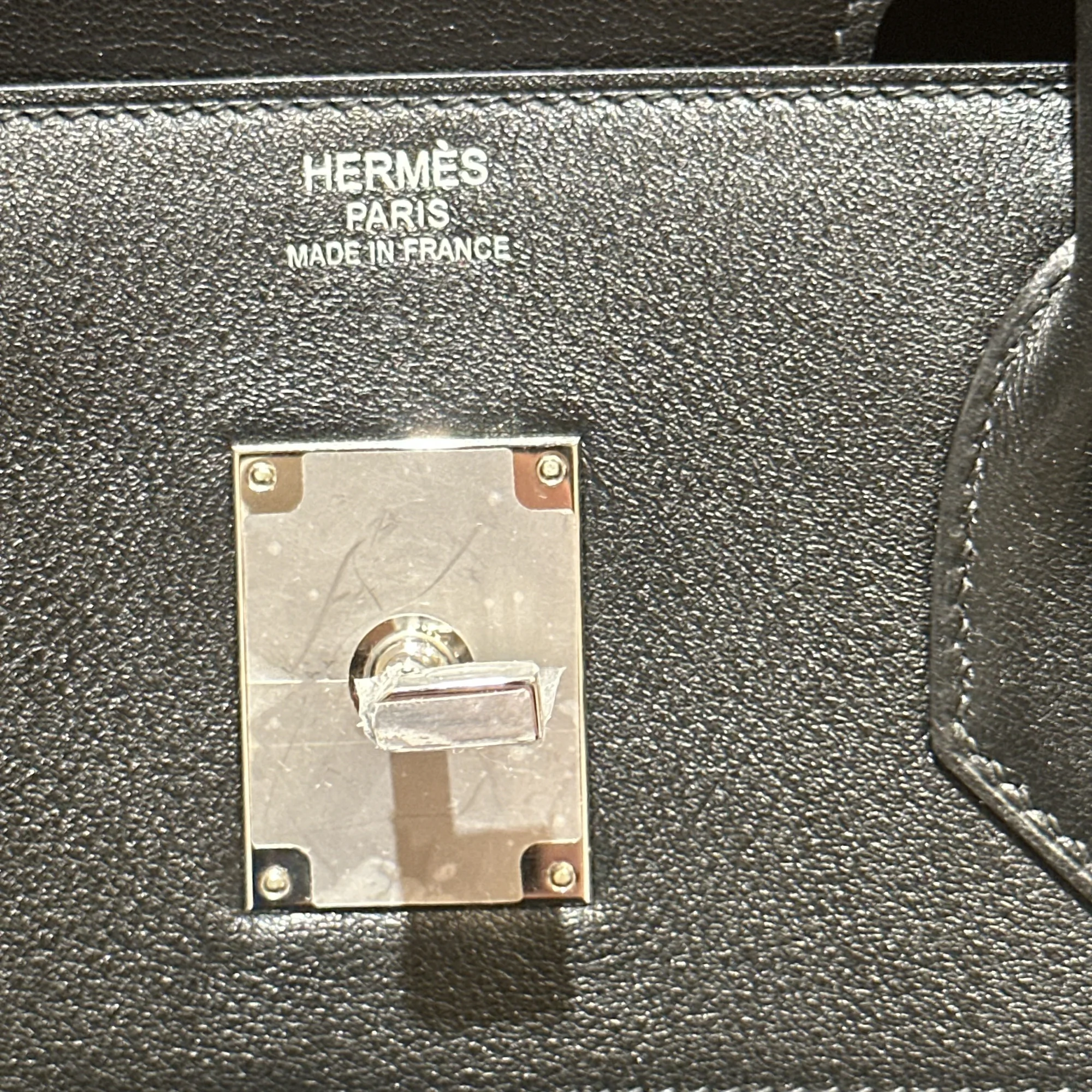 Hermes Birkin 40 HAUTA A COURROIES HAS ROCK VOLUPTO LEATHER BLACK PHW миниатюра 4