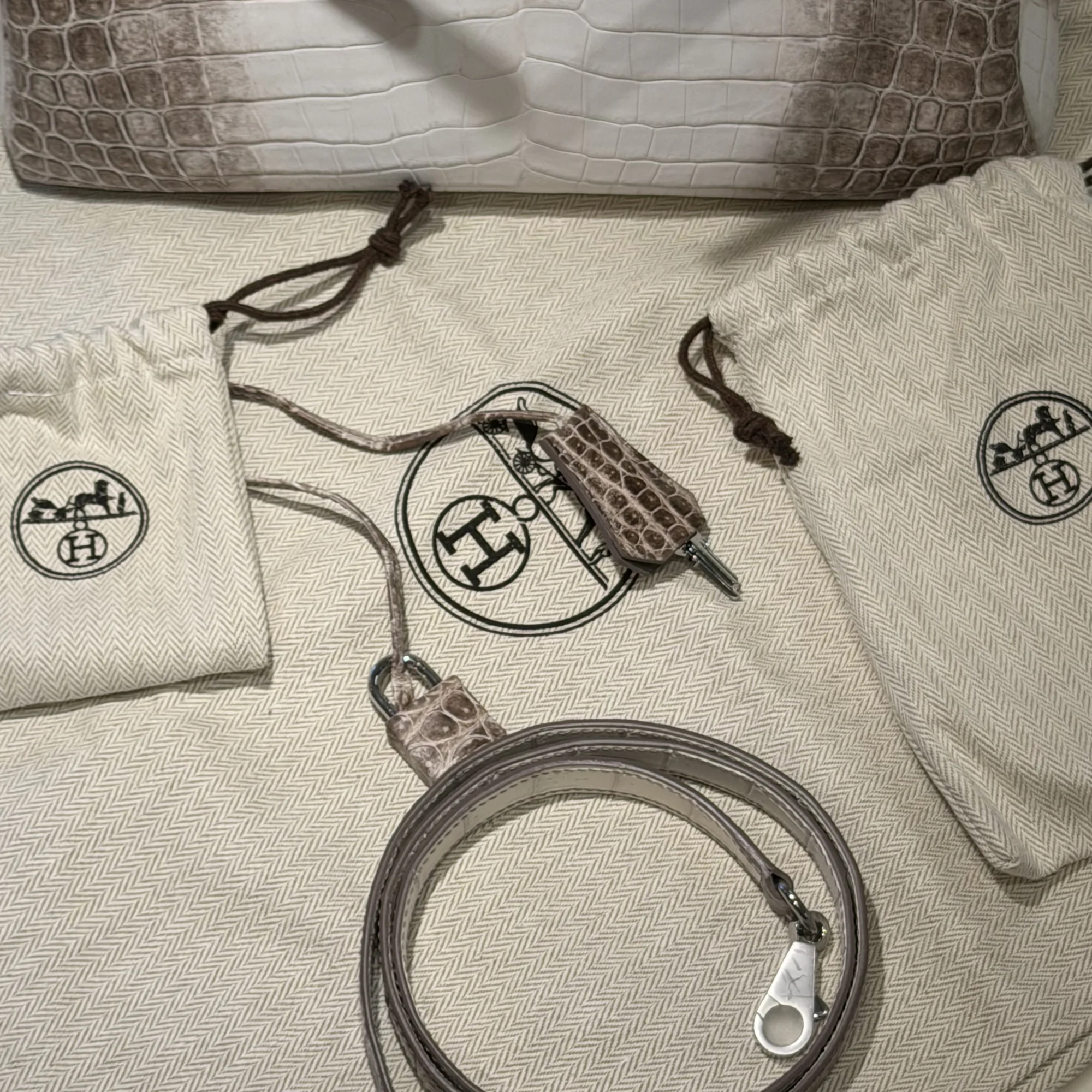 Hermes Kelly 28 Himalaya Crocodile Leather PHW миниатюра 4