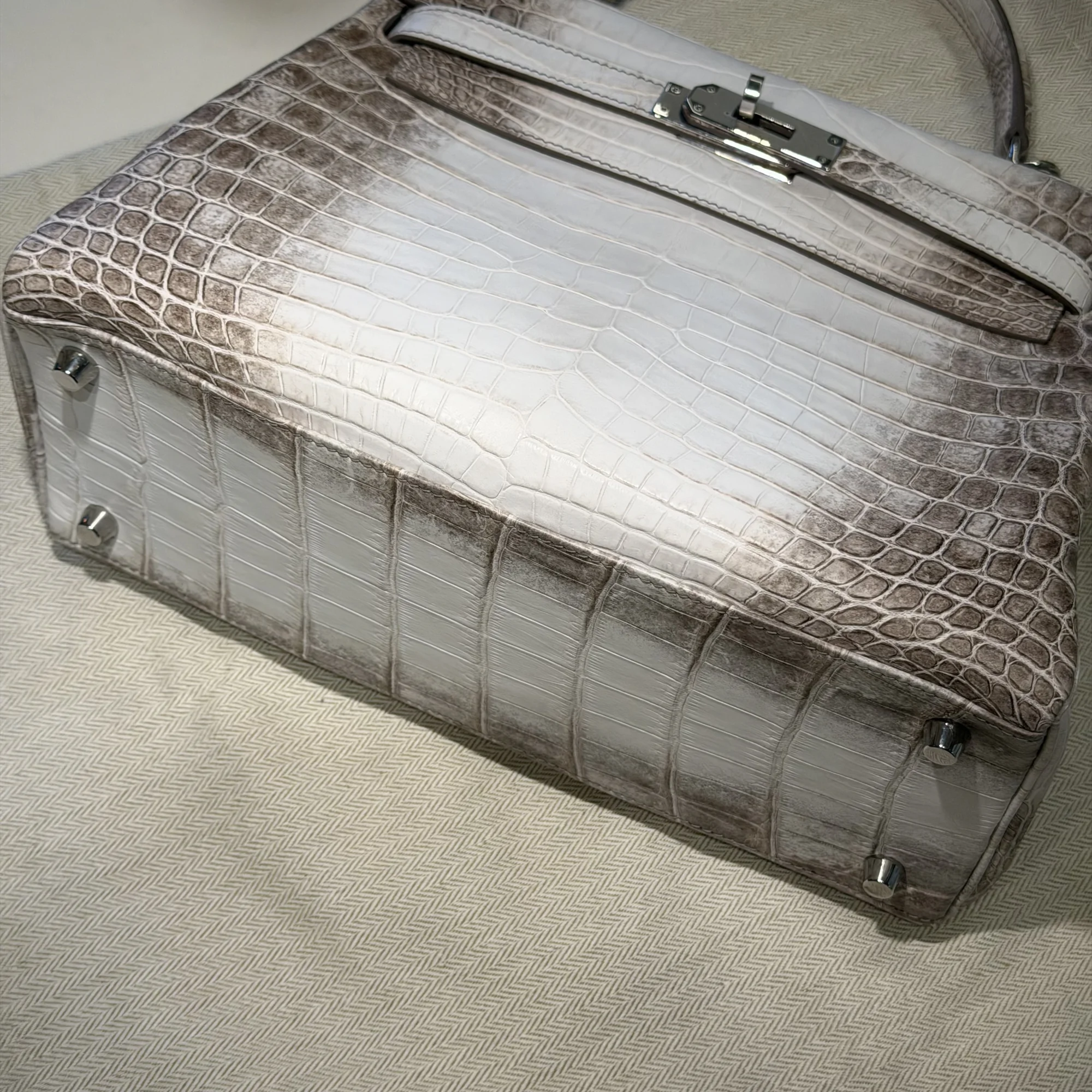 Hermes Kelly 28 Himalaya Crocodile Leather PHW миниатюра 7
